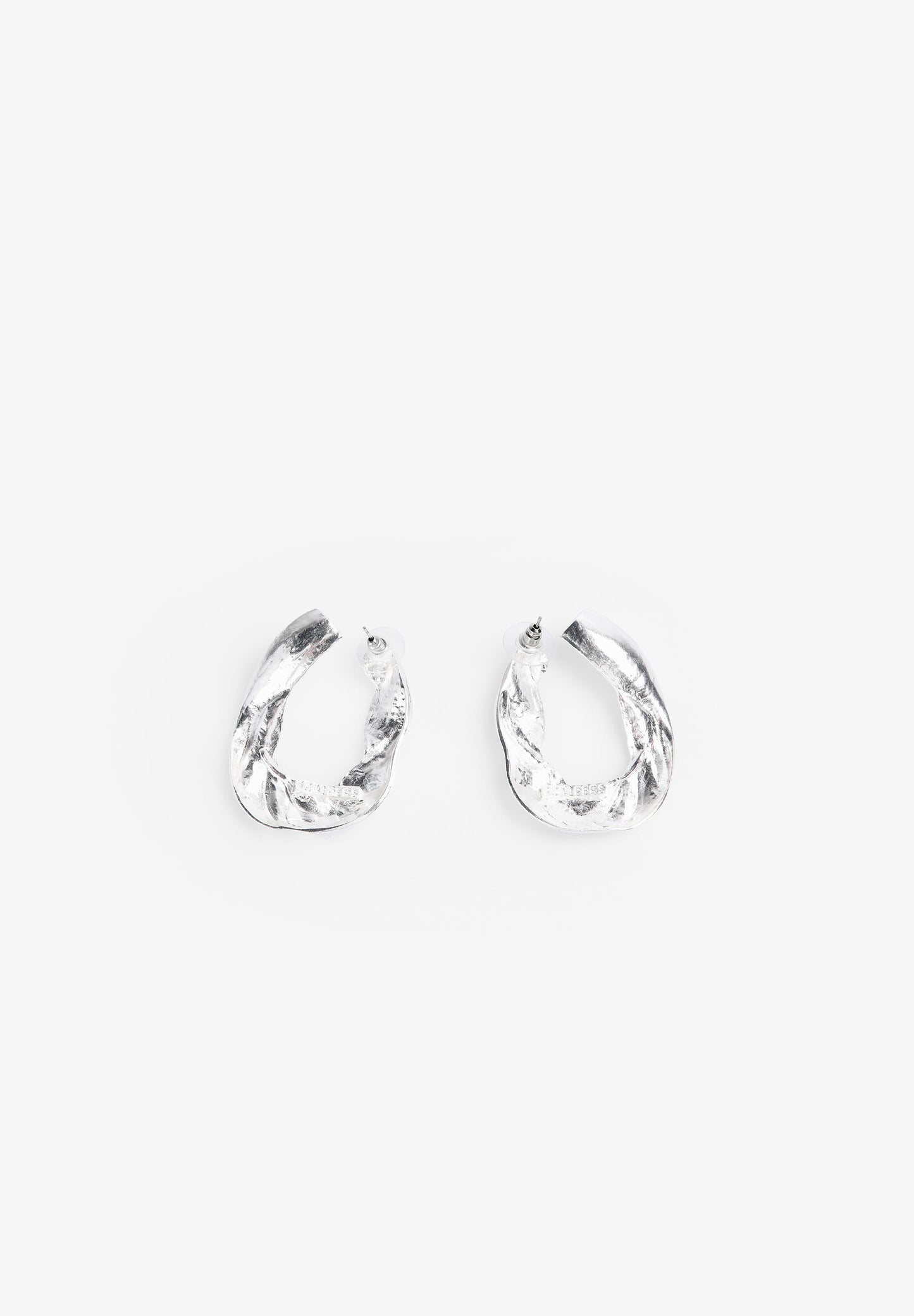 SILVER LOGO EARRINGS