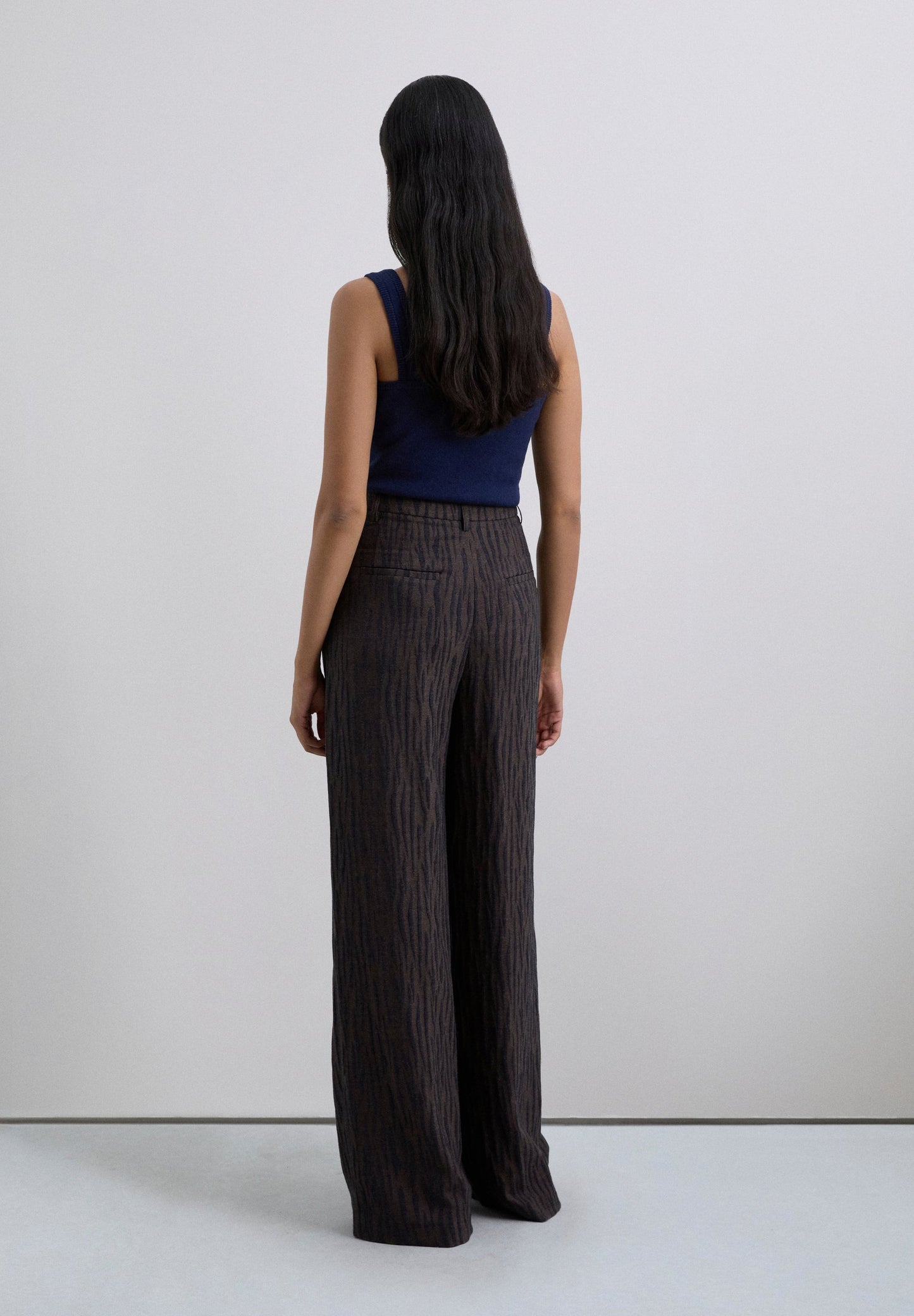 ANIMAL PRINT JACQUARD TROUSERS