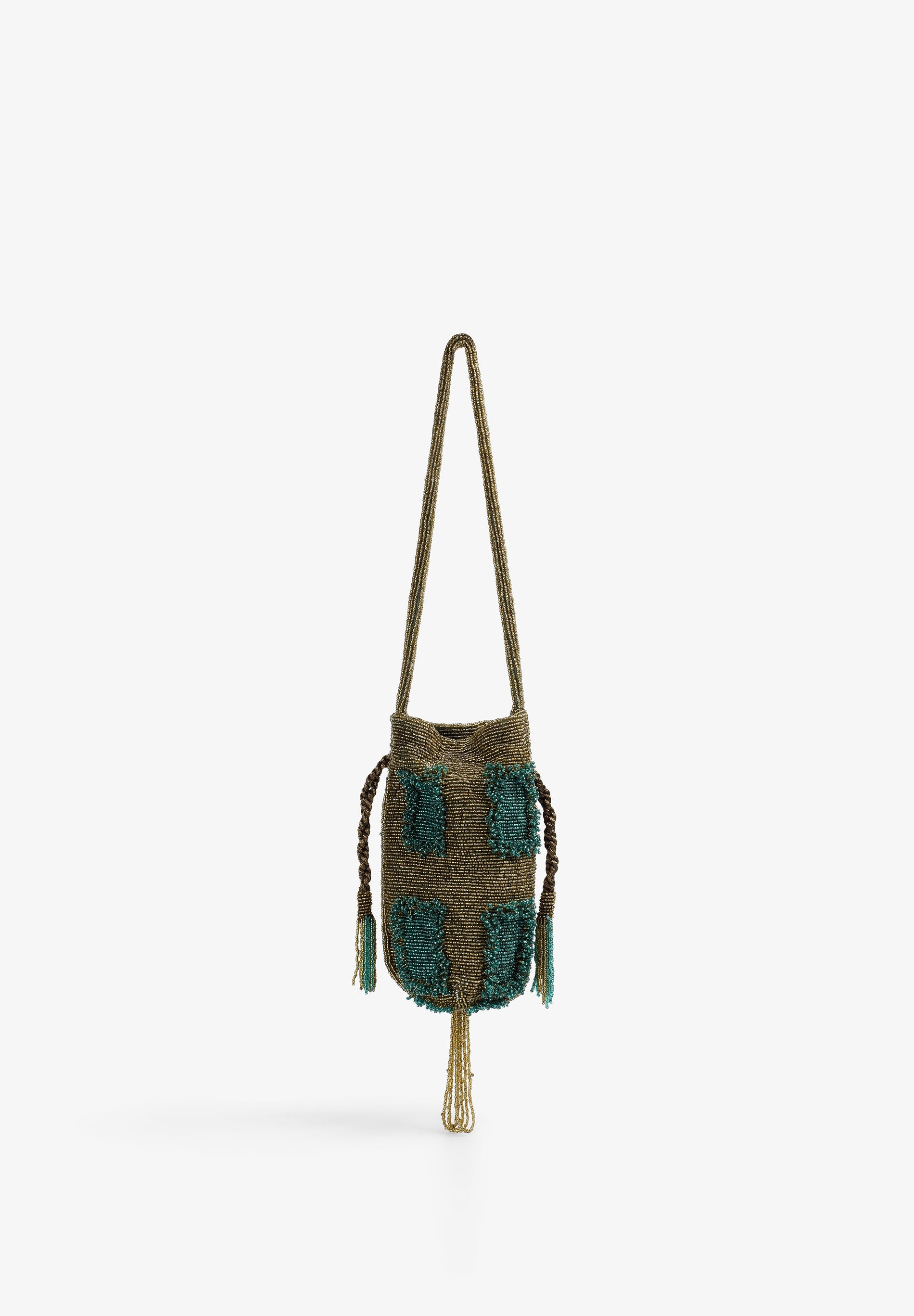 TWO-TONE BEADED BAG