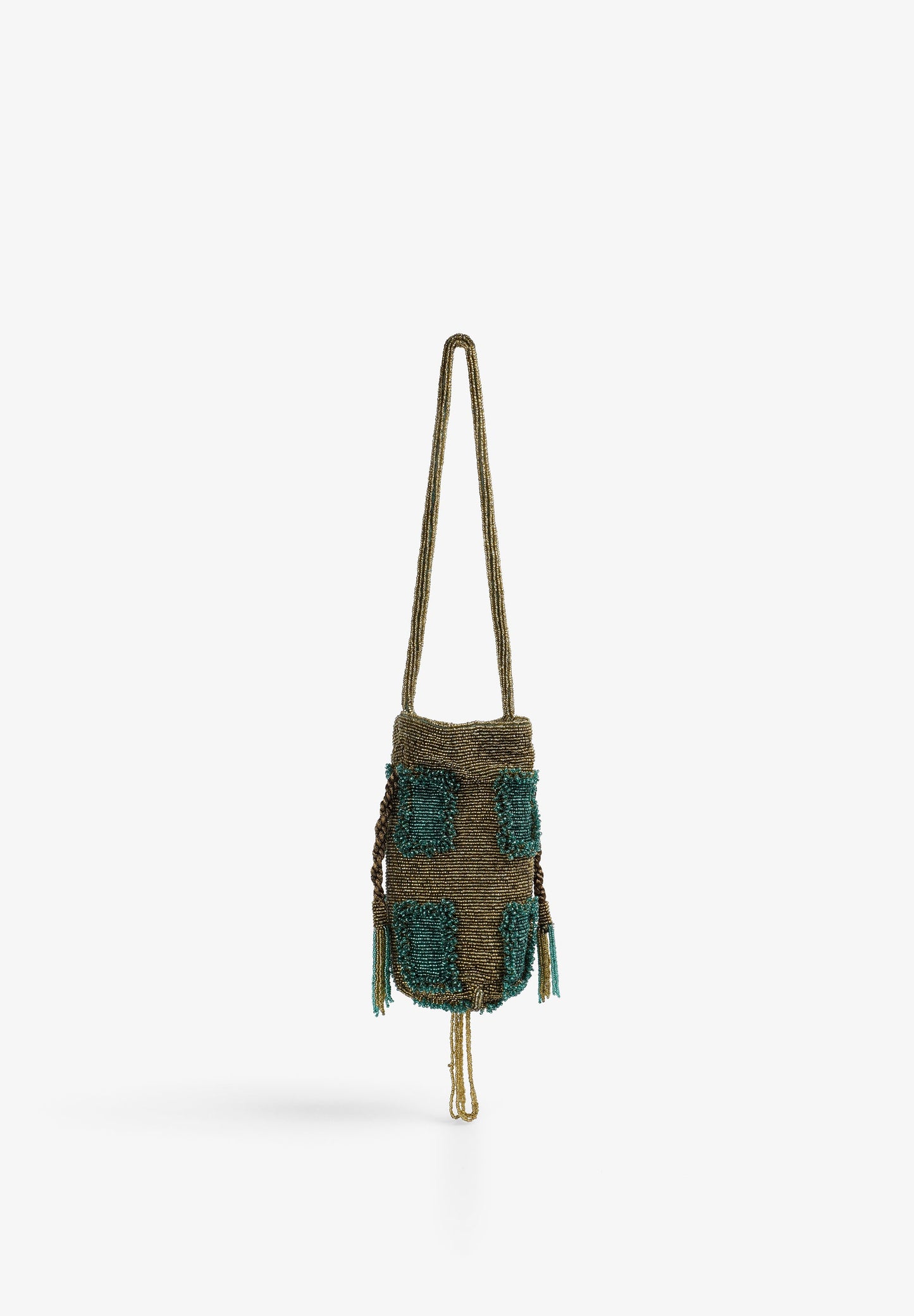TWO-TONE BEADED BAG