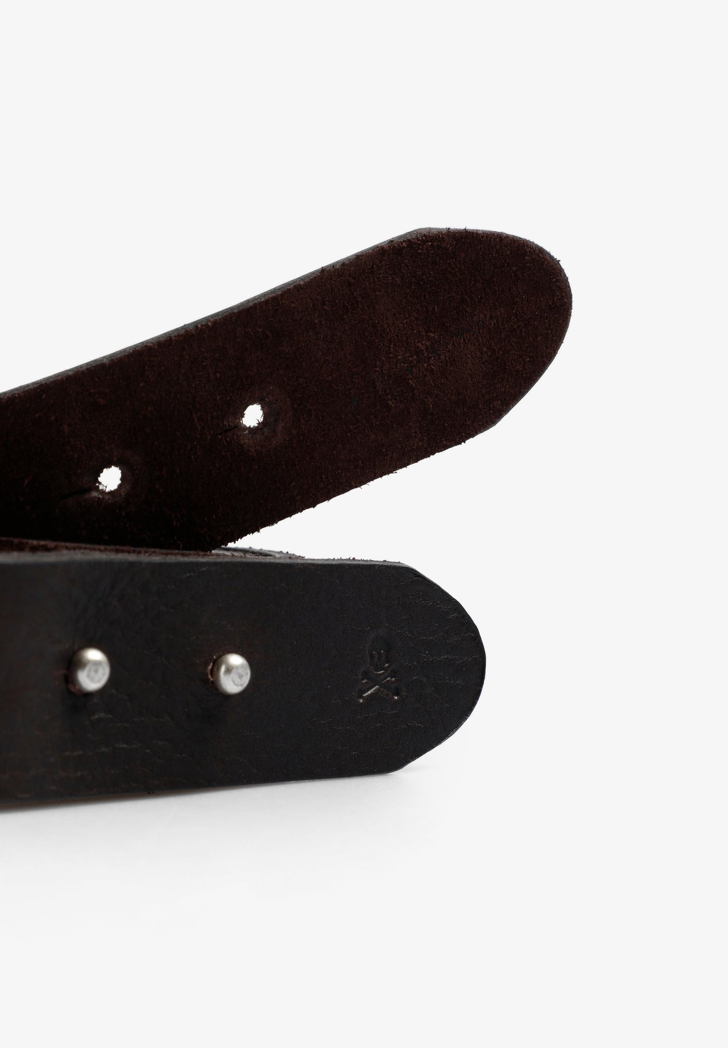 LEATHER BELT WITH IRREGULAR BUCKLE