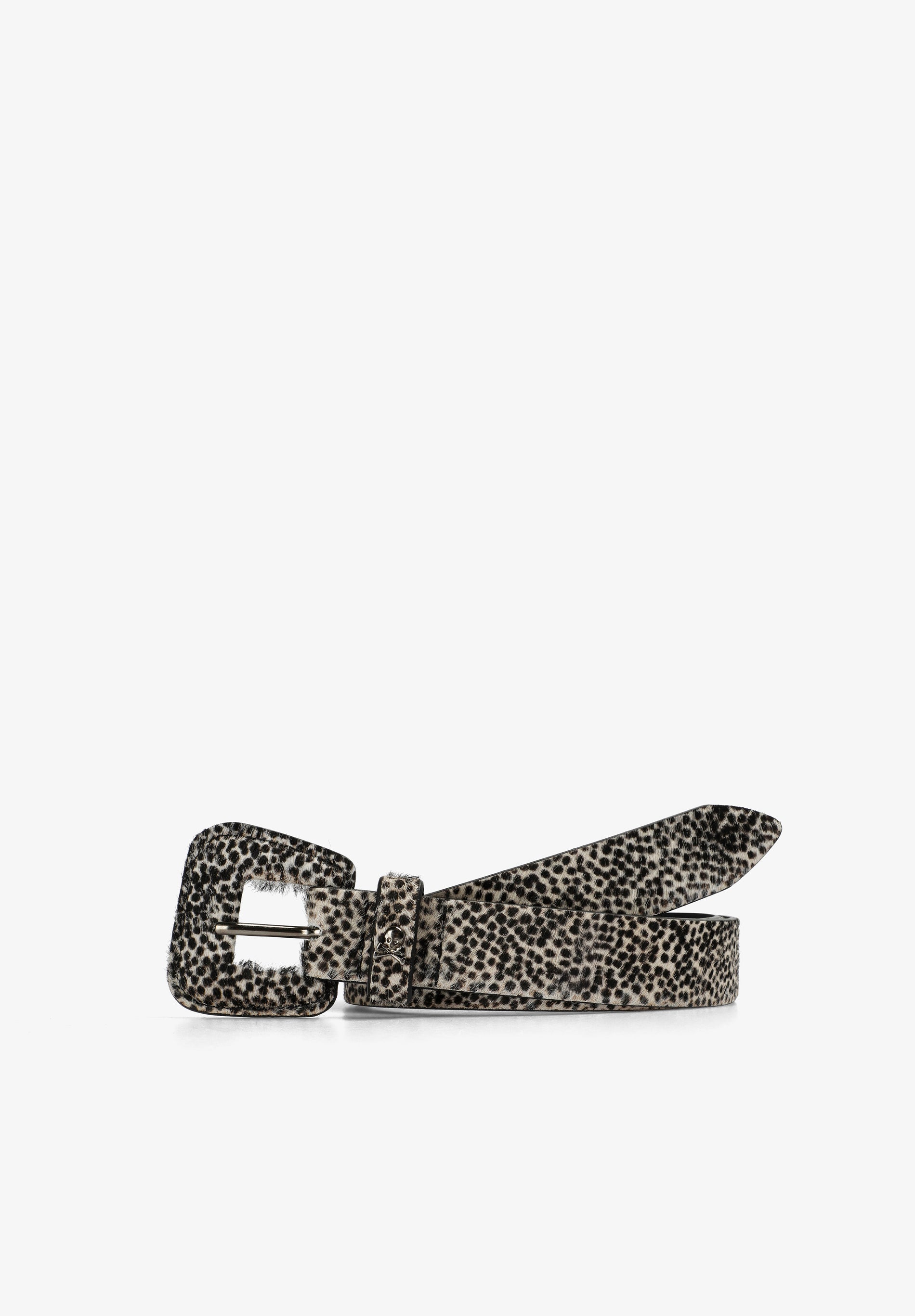ANIMAL PRINT LEATHER BELT