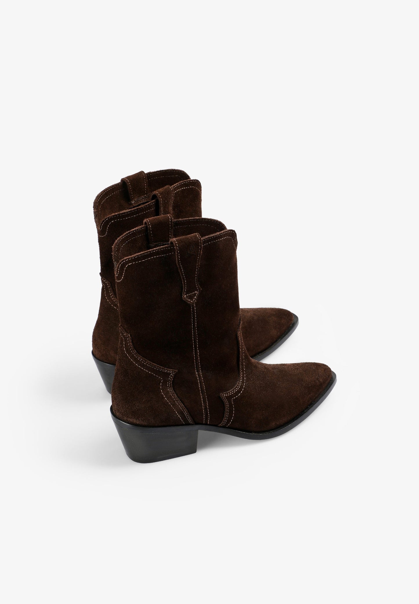LEATHER ANKLE COWBOY BOOTS