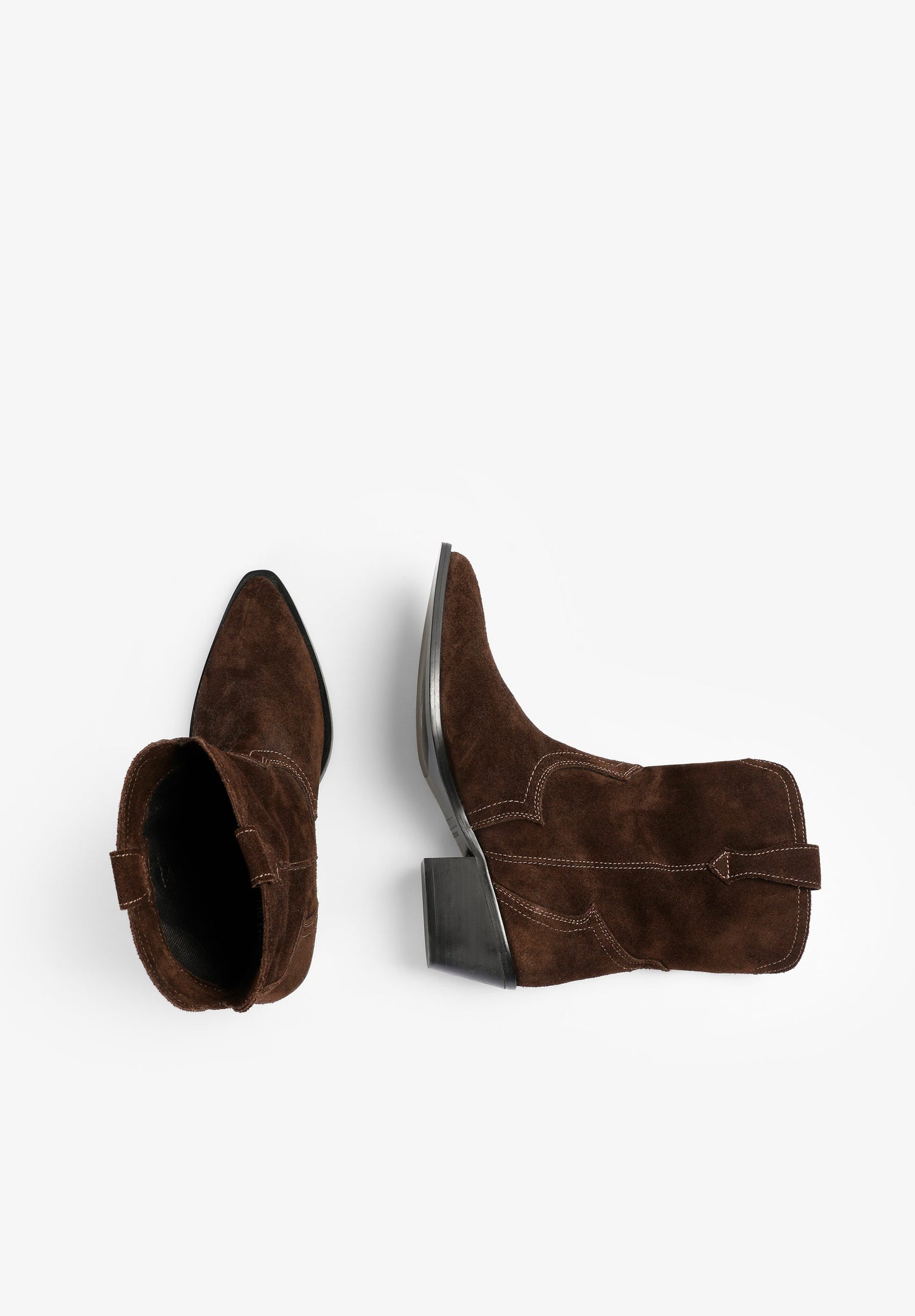 LEATHER ANKLE COWBOY BOOTS