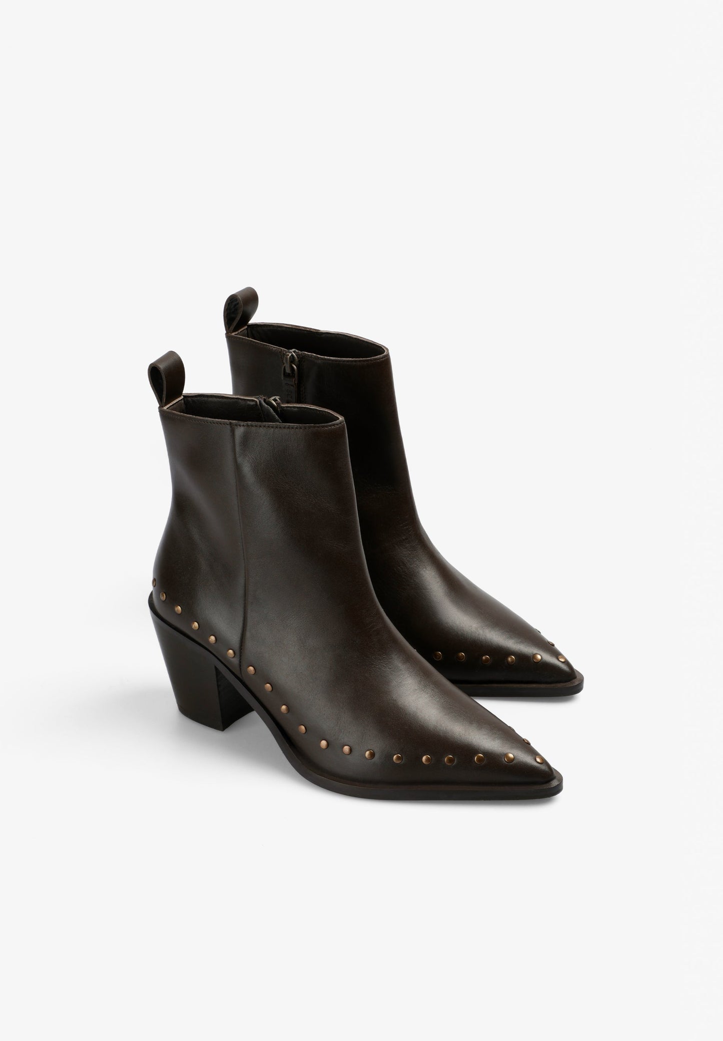 STUDDED LEATHER BOOTS