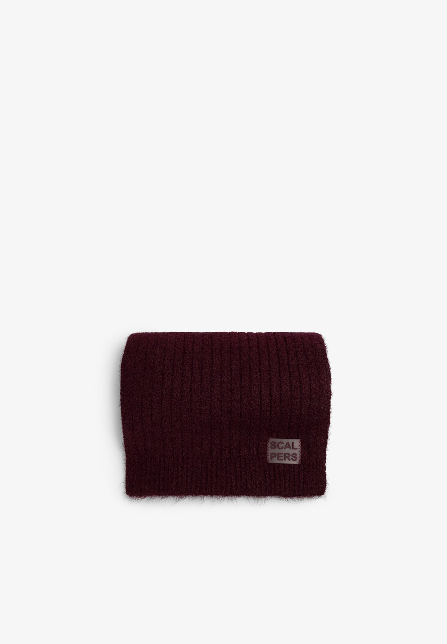 BURGUNDY RIBBED SCARF