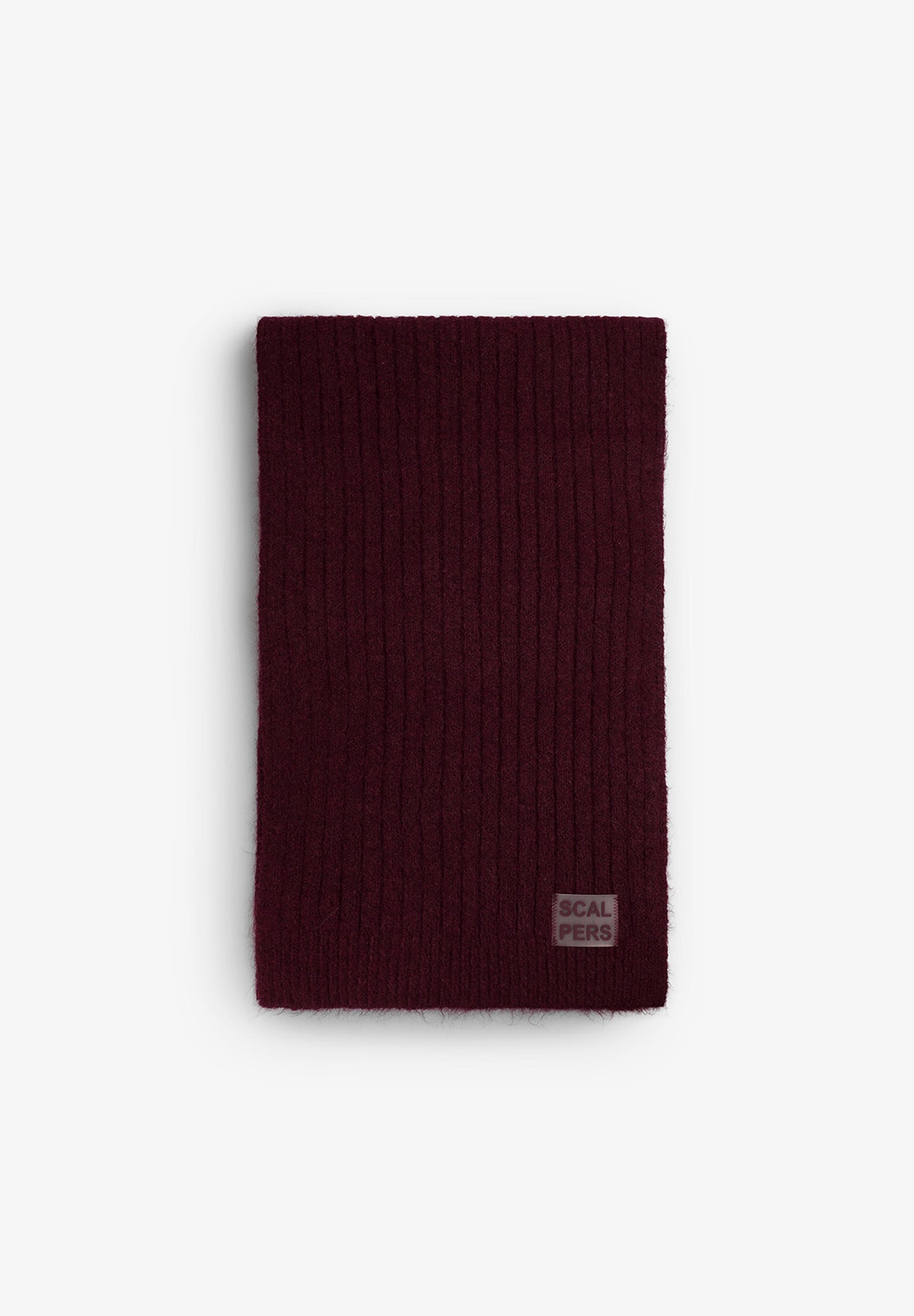 BURGUNDY RIBBED SCARF