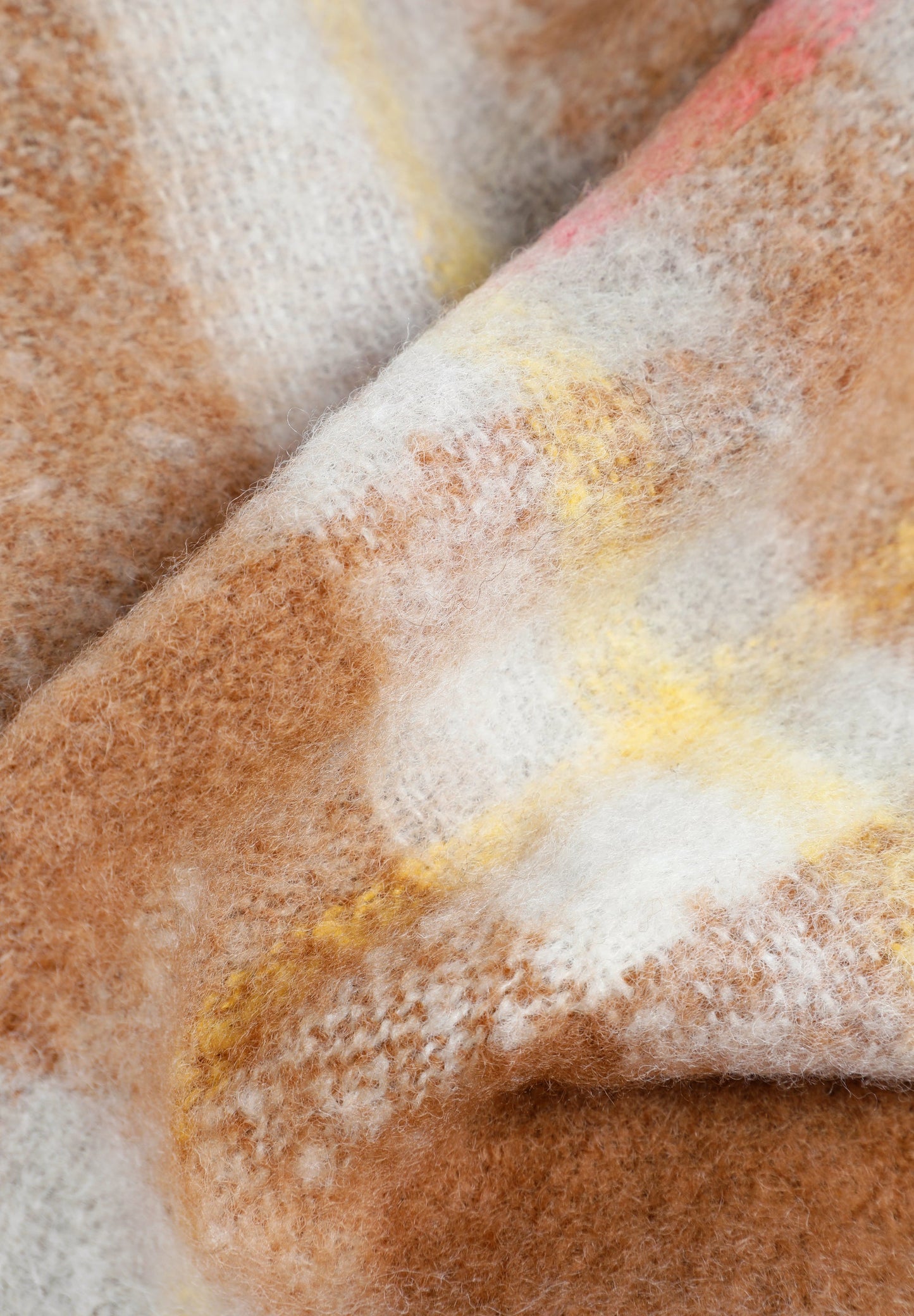 CHECK WOOL BLEND SCARF