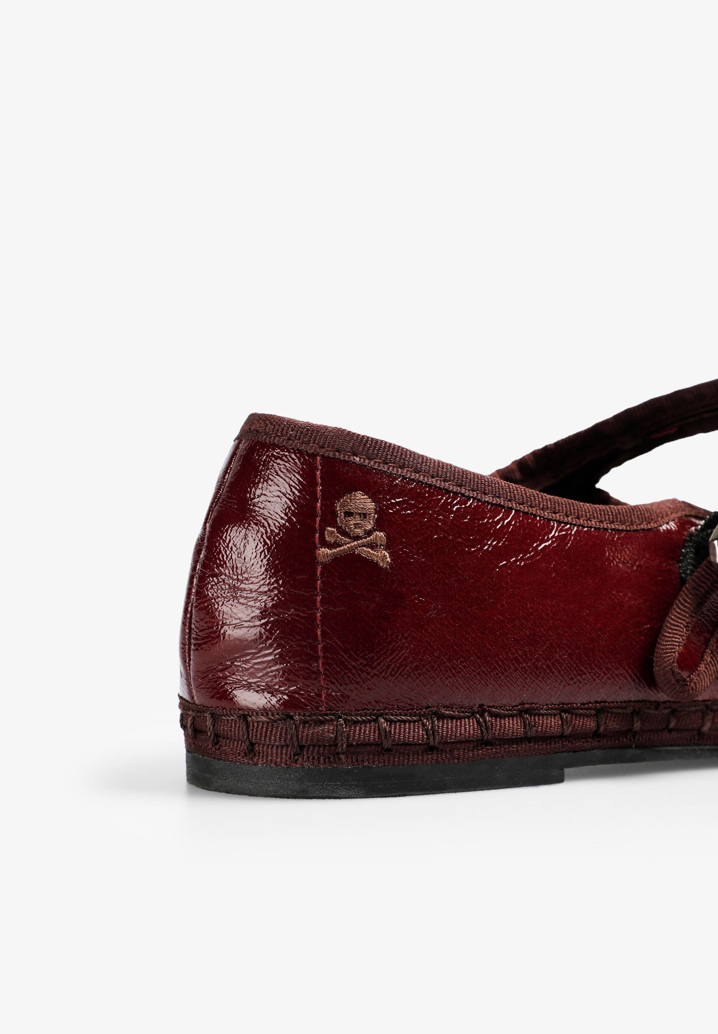 FAUX PATENT LEATHER BALLET FLATS WITH BUCKLE