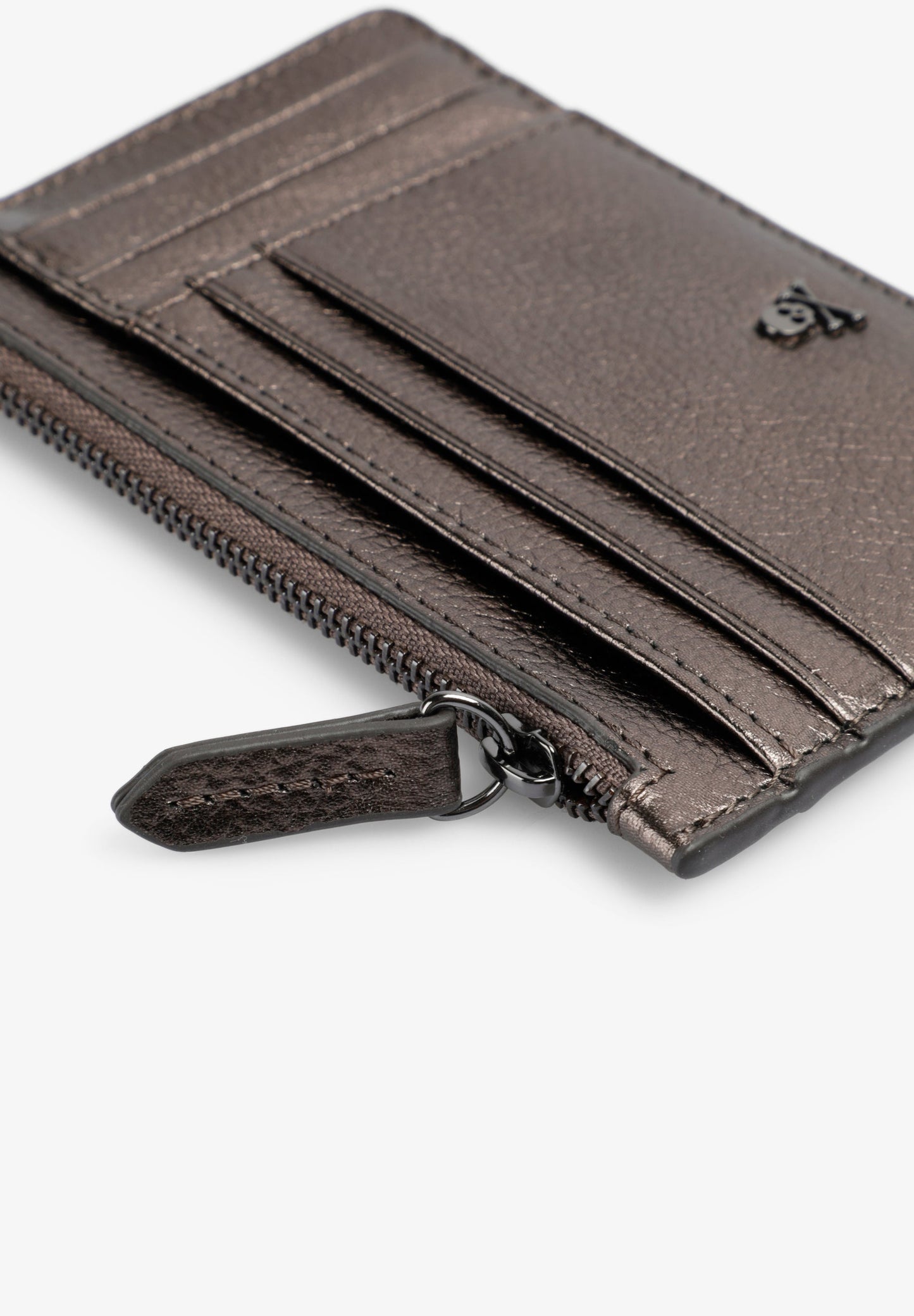 LEATHER CARD HOLDER WITH ZIP
