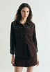SUEDE SHIRT WITH STUDS