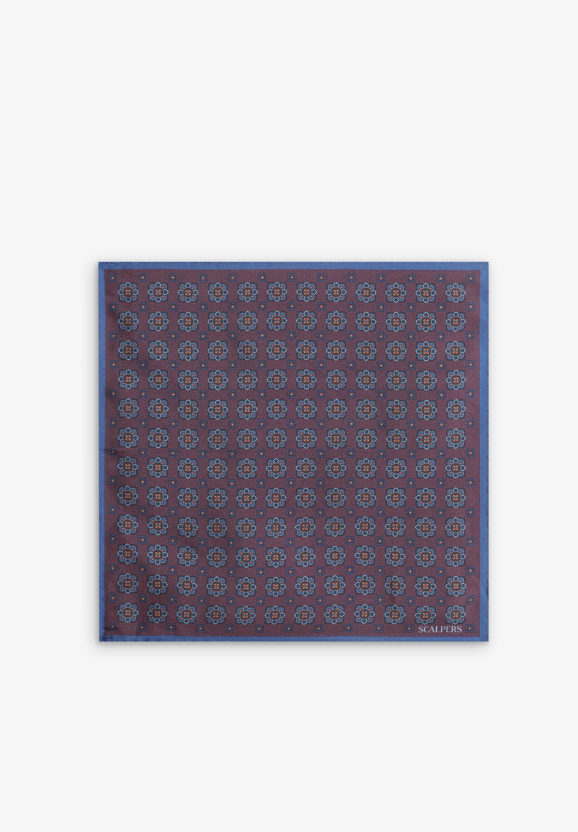 SILK VINTAGE PRINT POCKET SQUARE