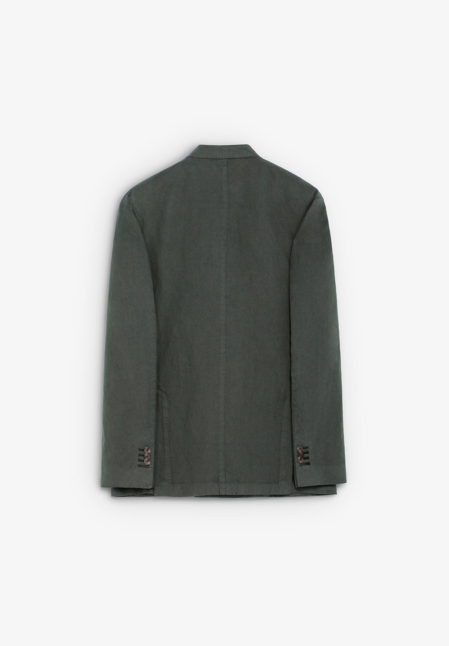 DOUBLE-BREASTED LINEN SUIT BLAZER