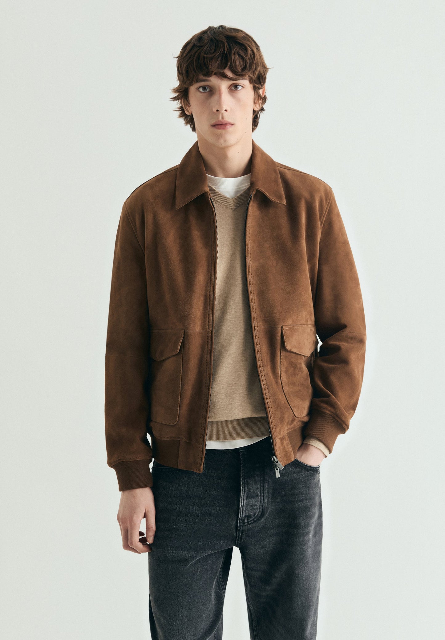 SUEDE BOMBER JACKET