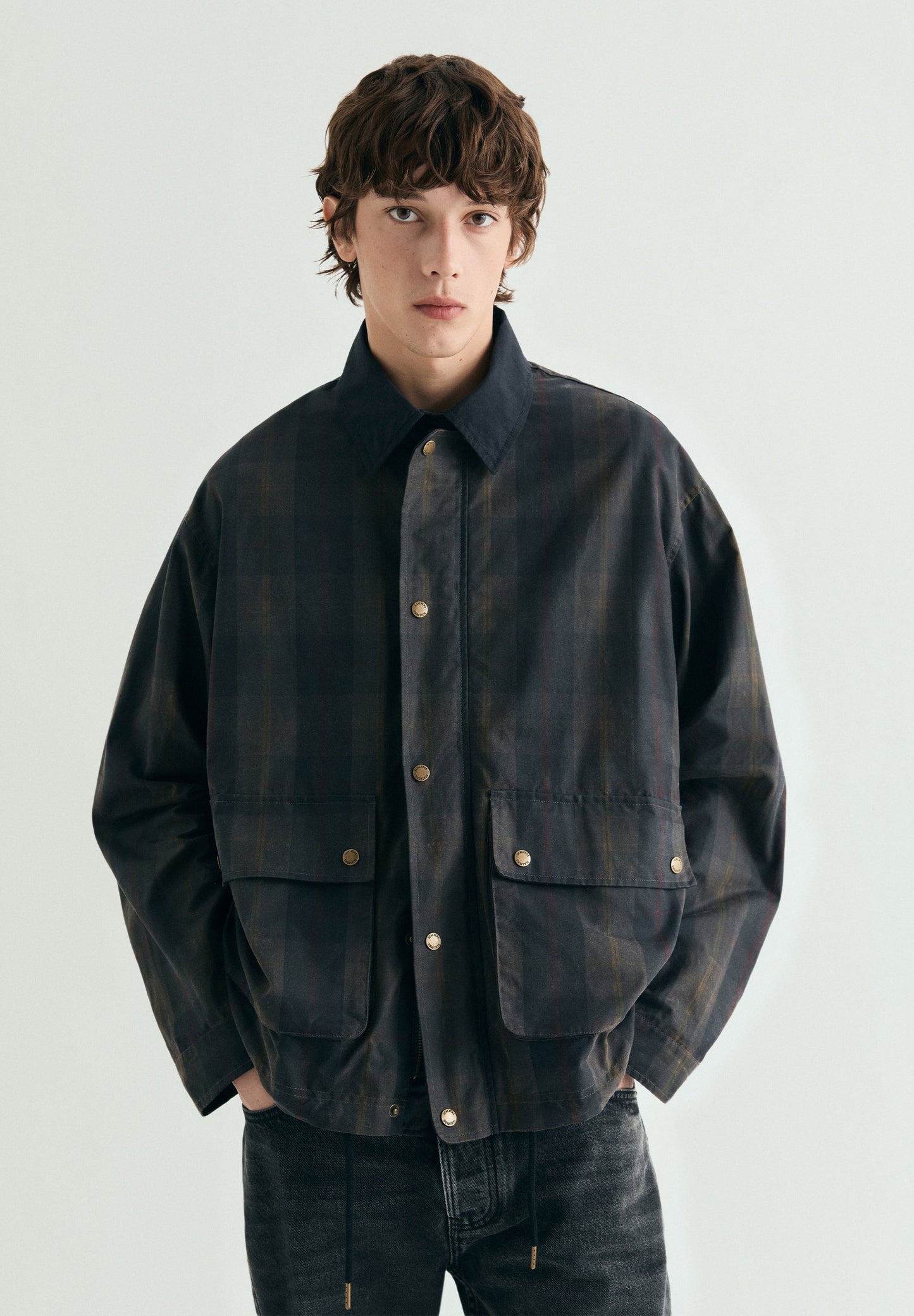 CHECK WAXED JACKET