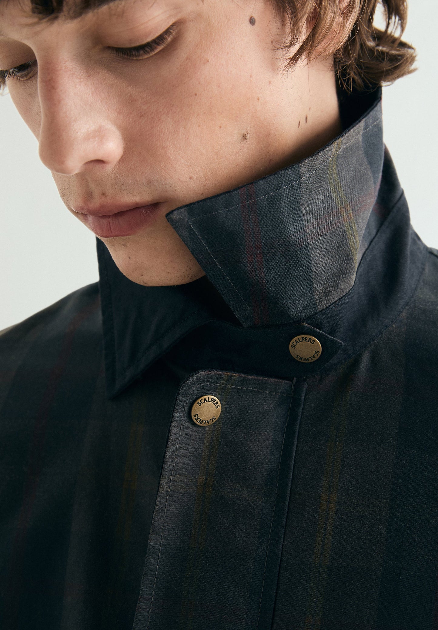 CHECK WAXED JACKET