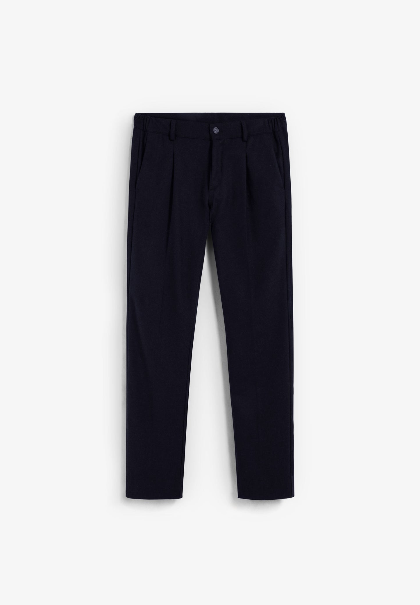 DARTED WOOL BLEND TROUSERS