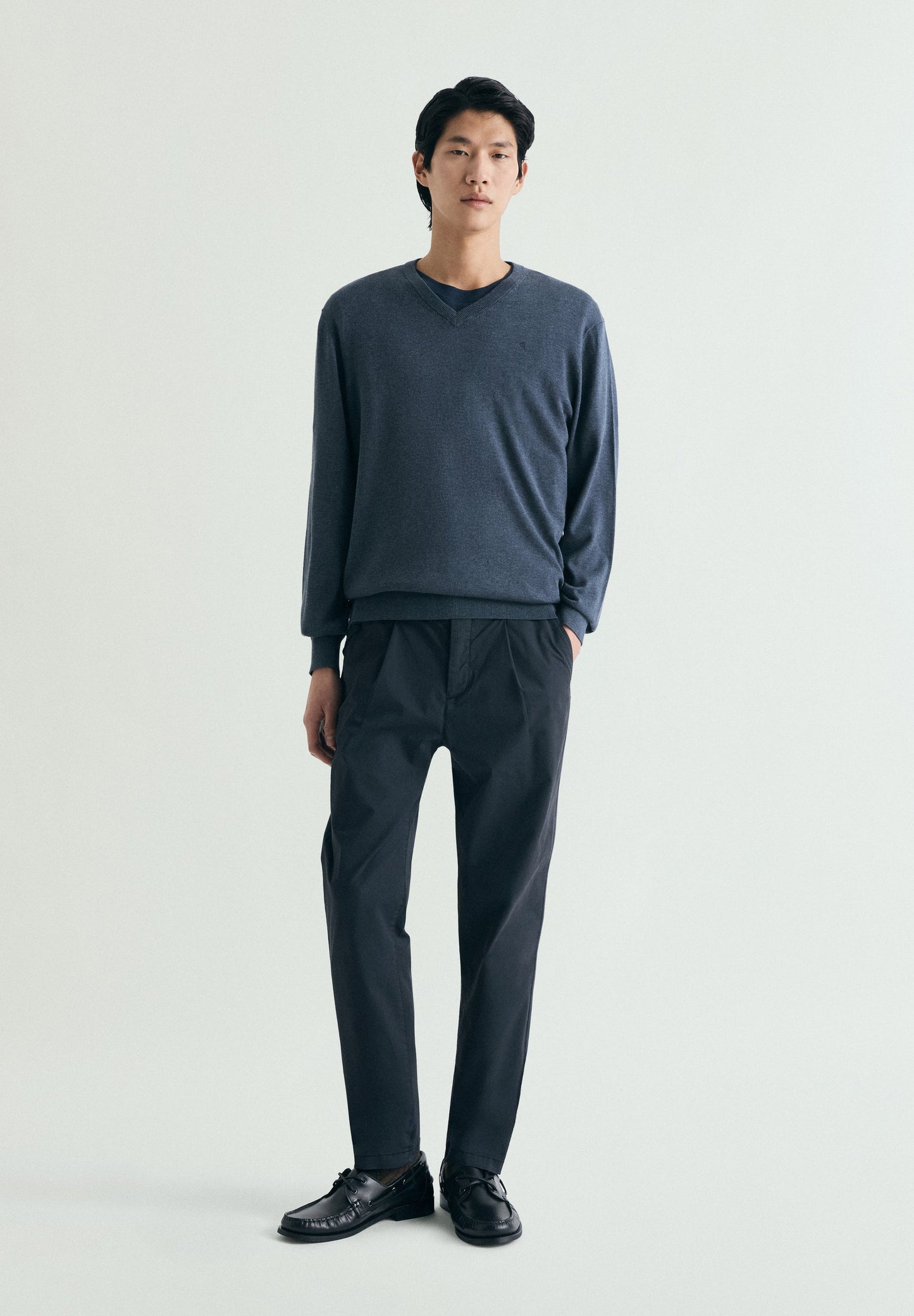 SUPIMA SWEATER WITH TONAL EMBROIDERY