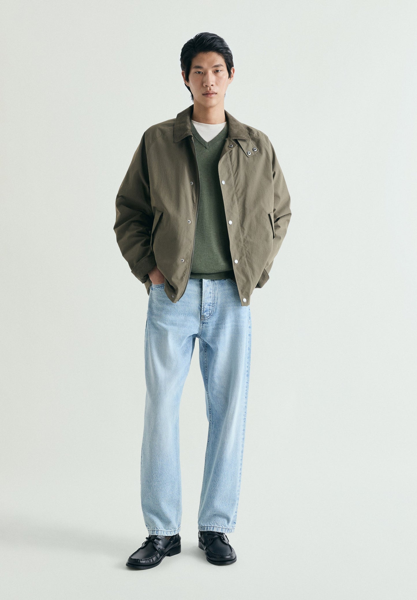 SUPIMA SWEATER WITH TONAL EMBROIDERY