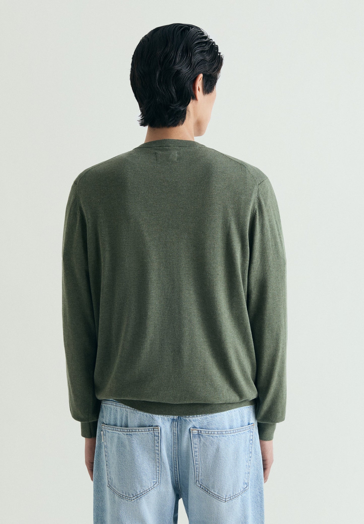 SUPIMA SWEATER WITH TONAL EMBROIDERY