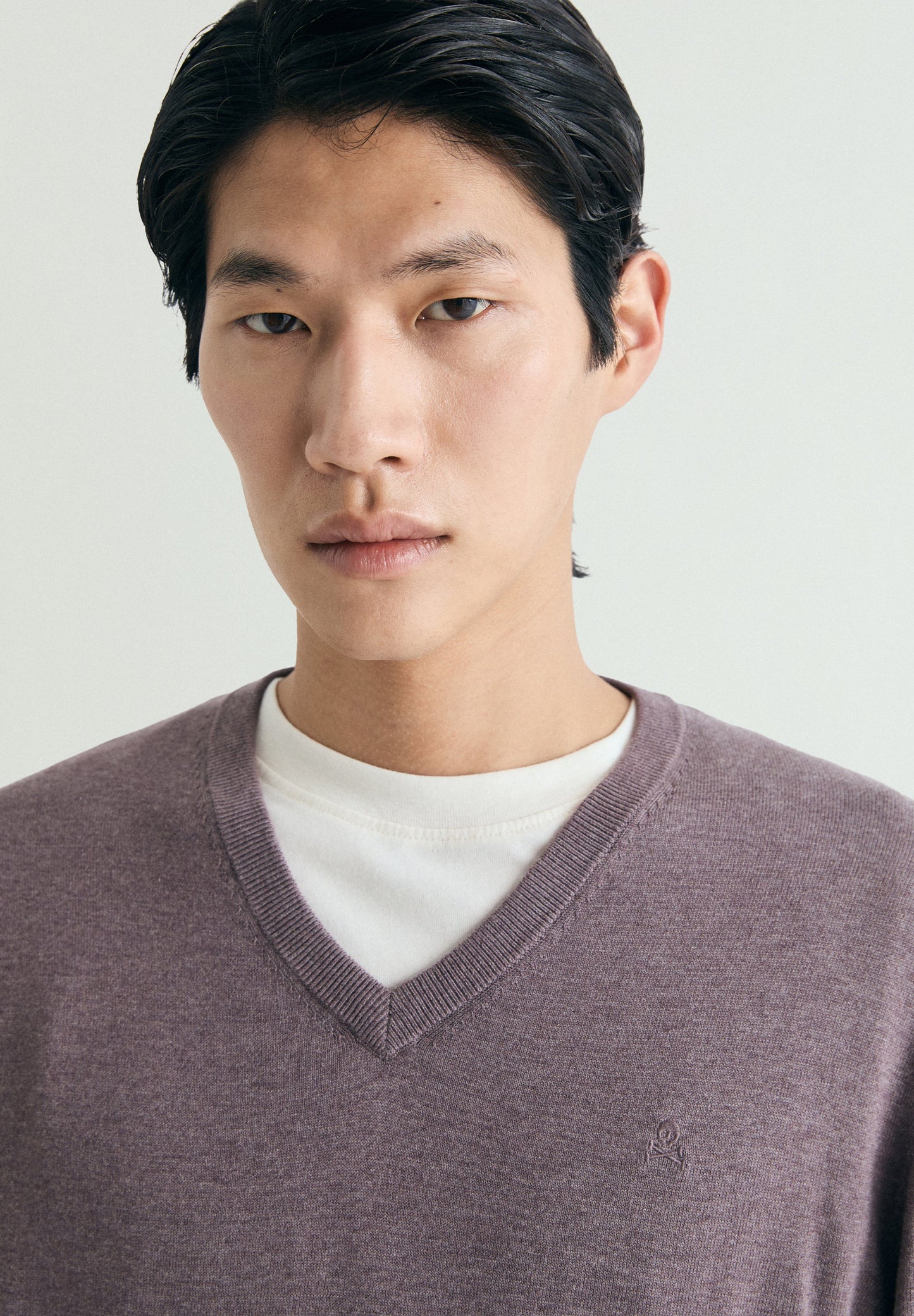 SUPIMA SWEATER WITH TONAL EMBROIDERY