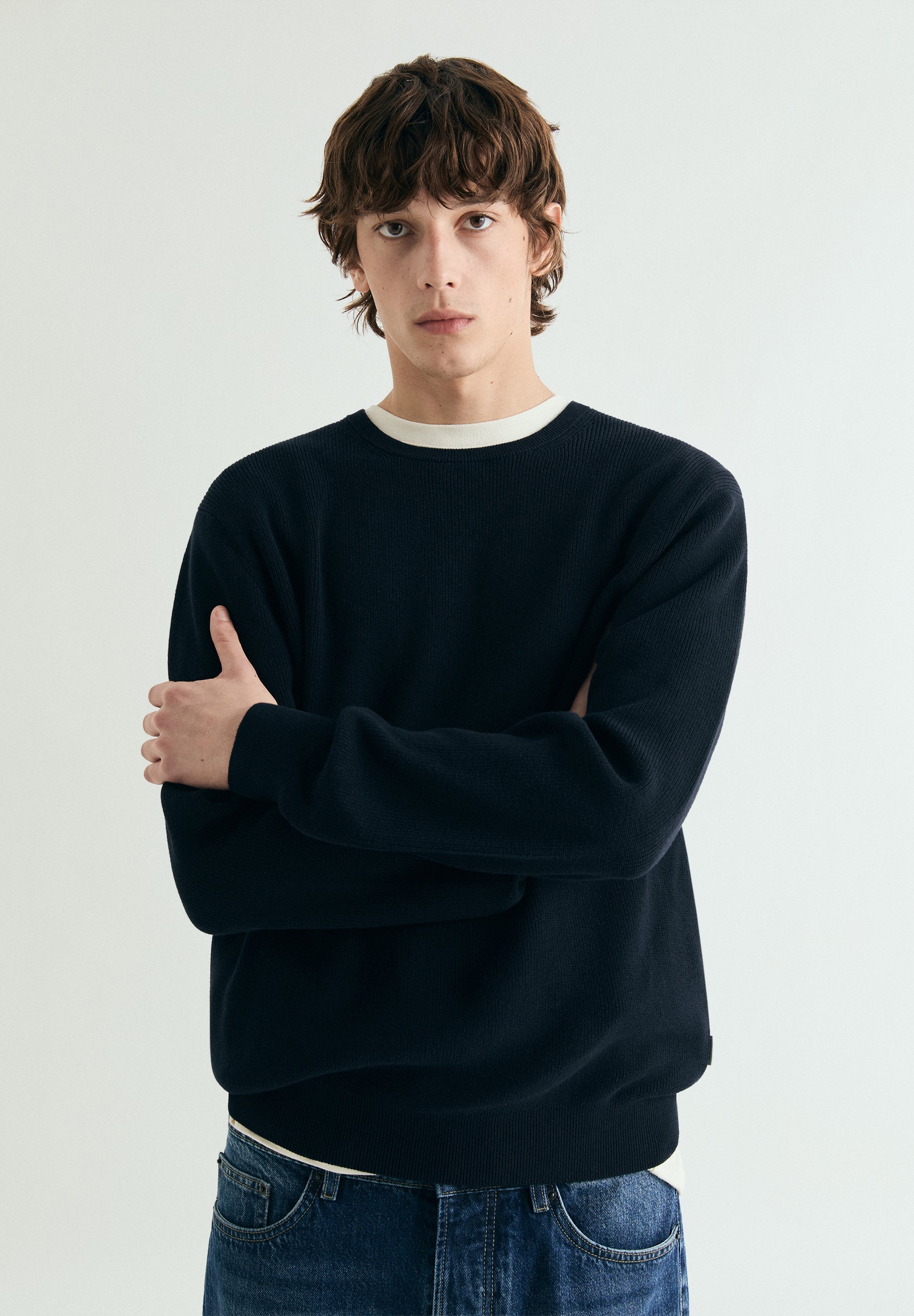 TEXTURED KNIT SWEATER