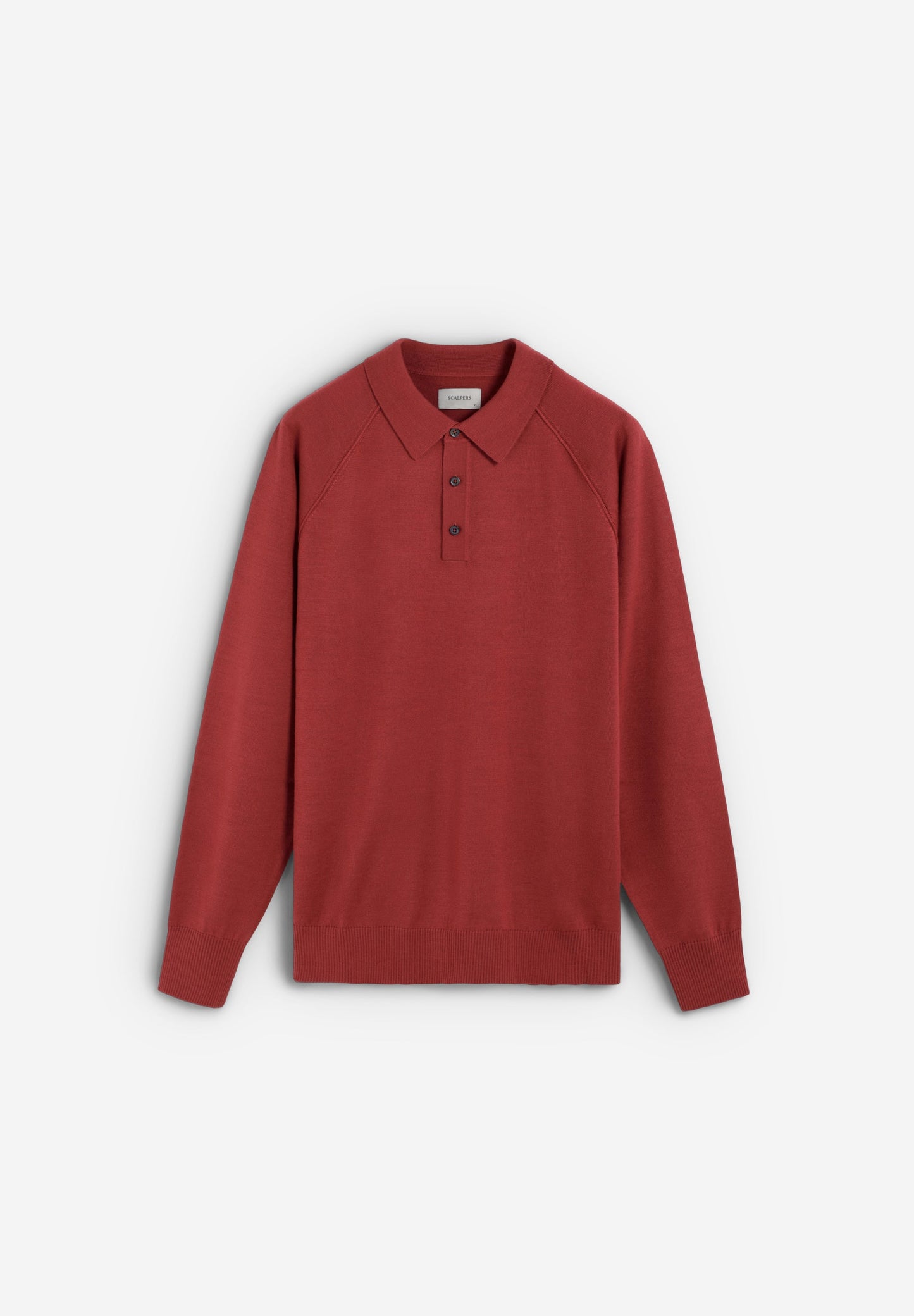 RAGLAN SLEEVE SWEATER WITH POLO SHIRT COLLAR