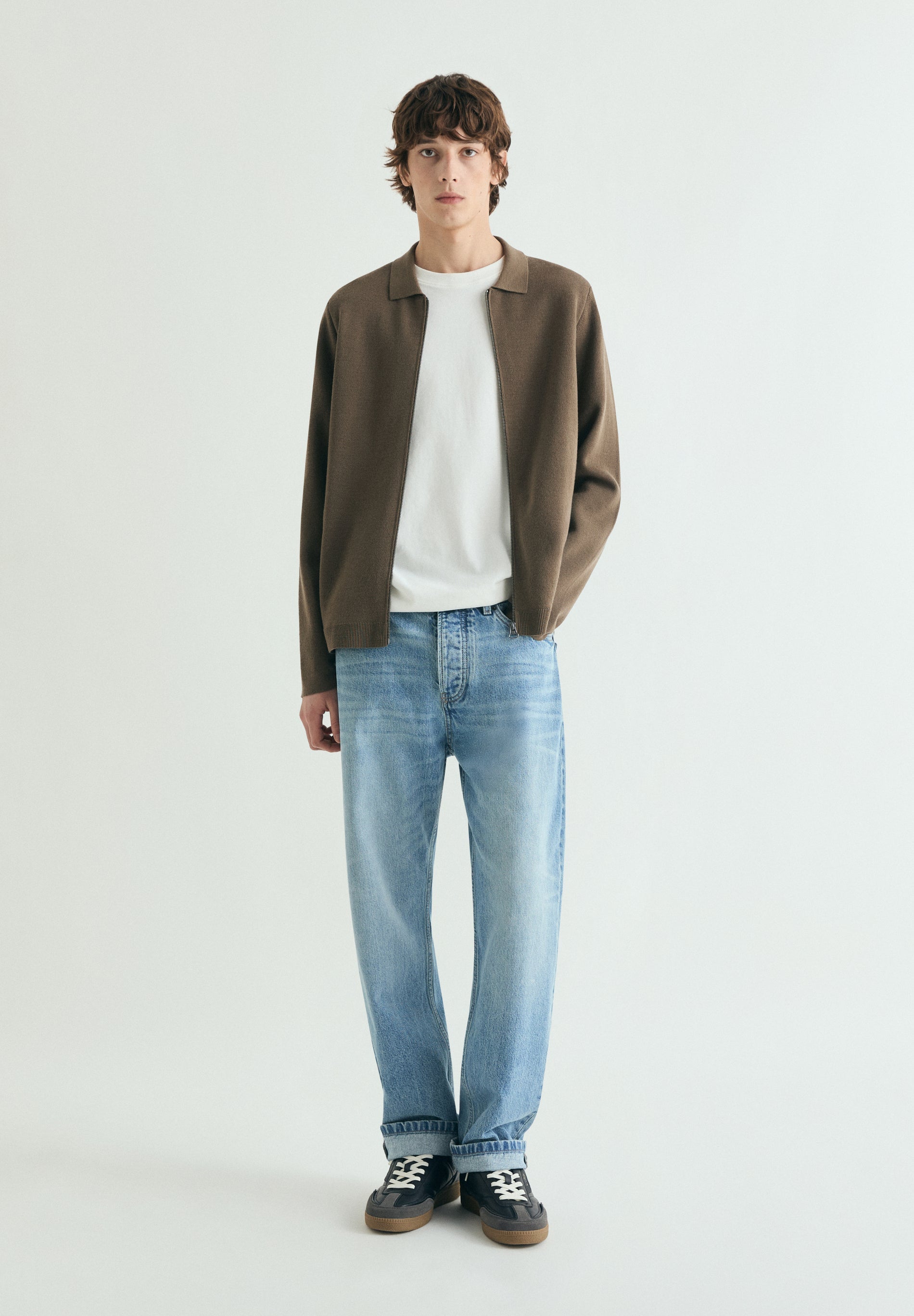 WOOL CARDIGAN WITH ZIP