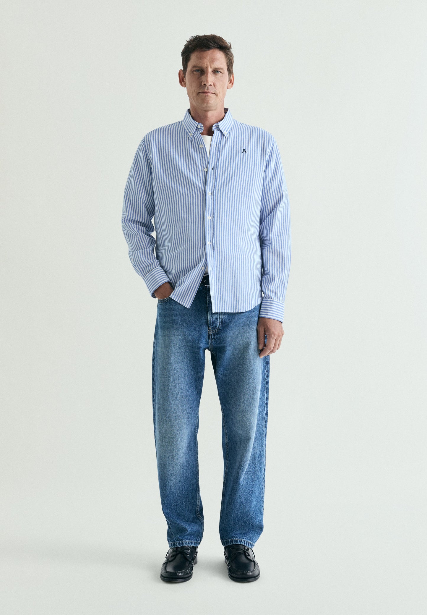 COTTON AND LINEN OXFORD SHIRT