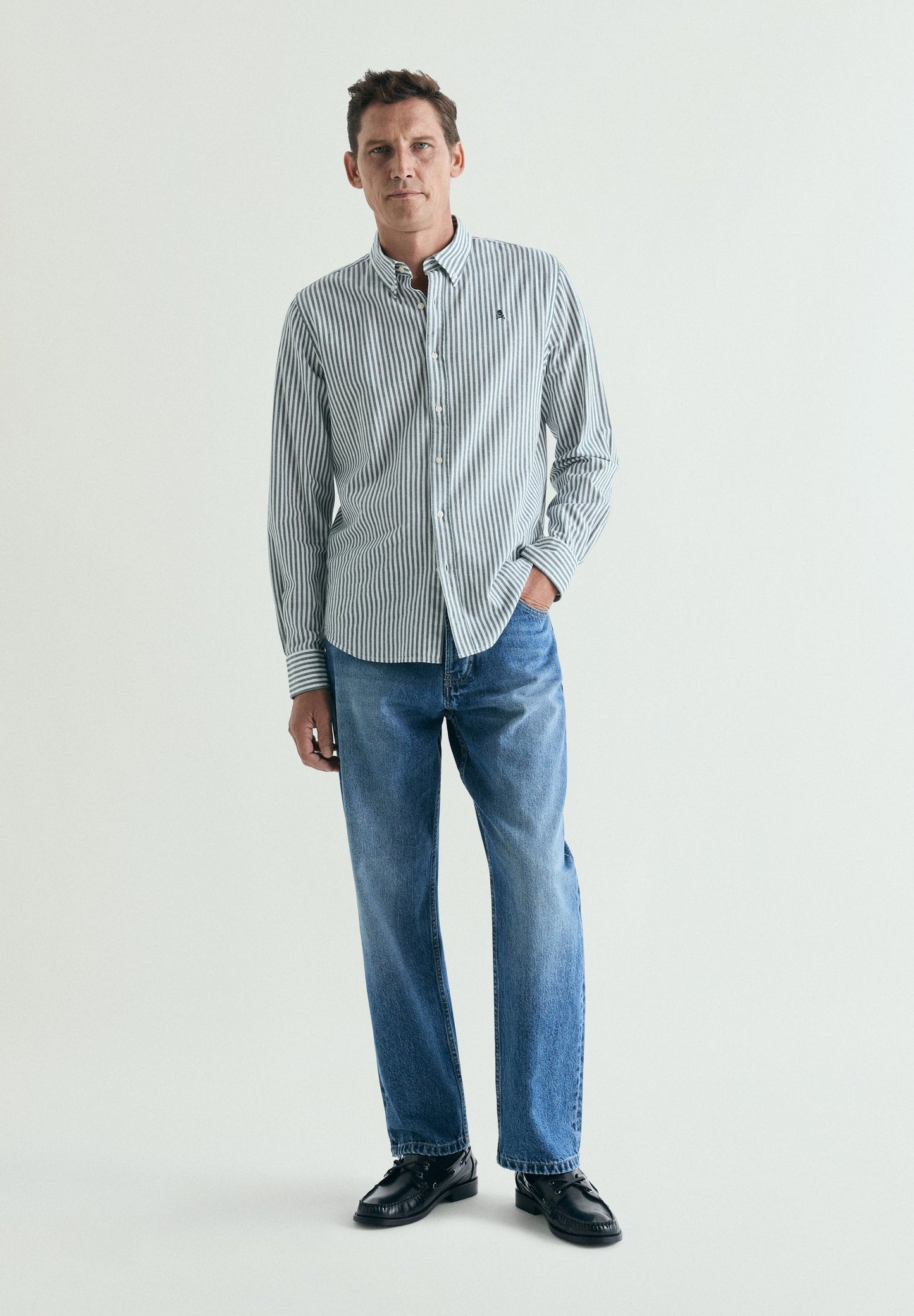 COTTON AND LINEN OXFORD SHIRT