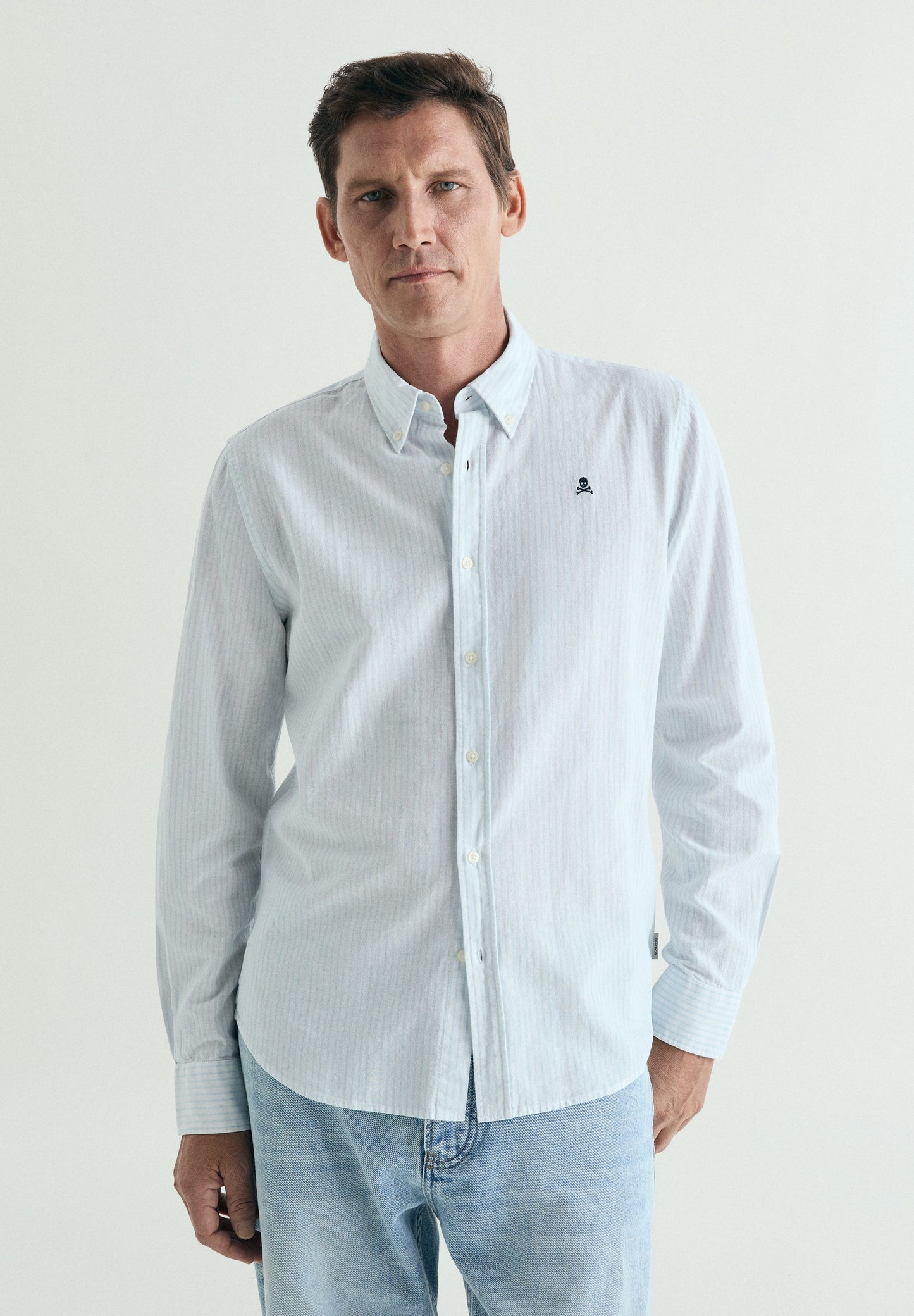COTTON AND LINEN OXFORD SHIRT