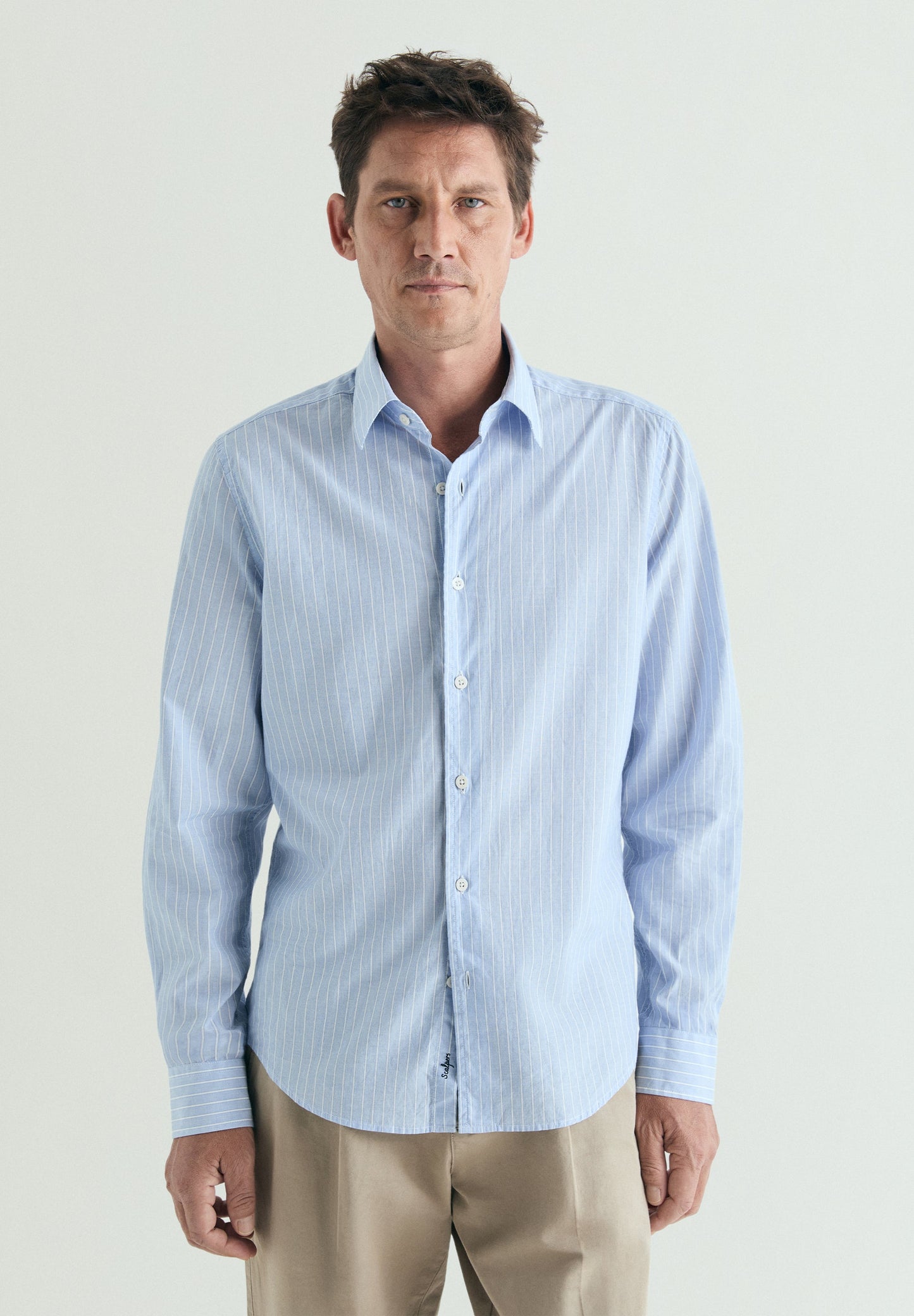 REGULAR FIT STRIPED COTTON SHIRT