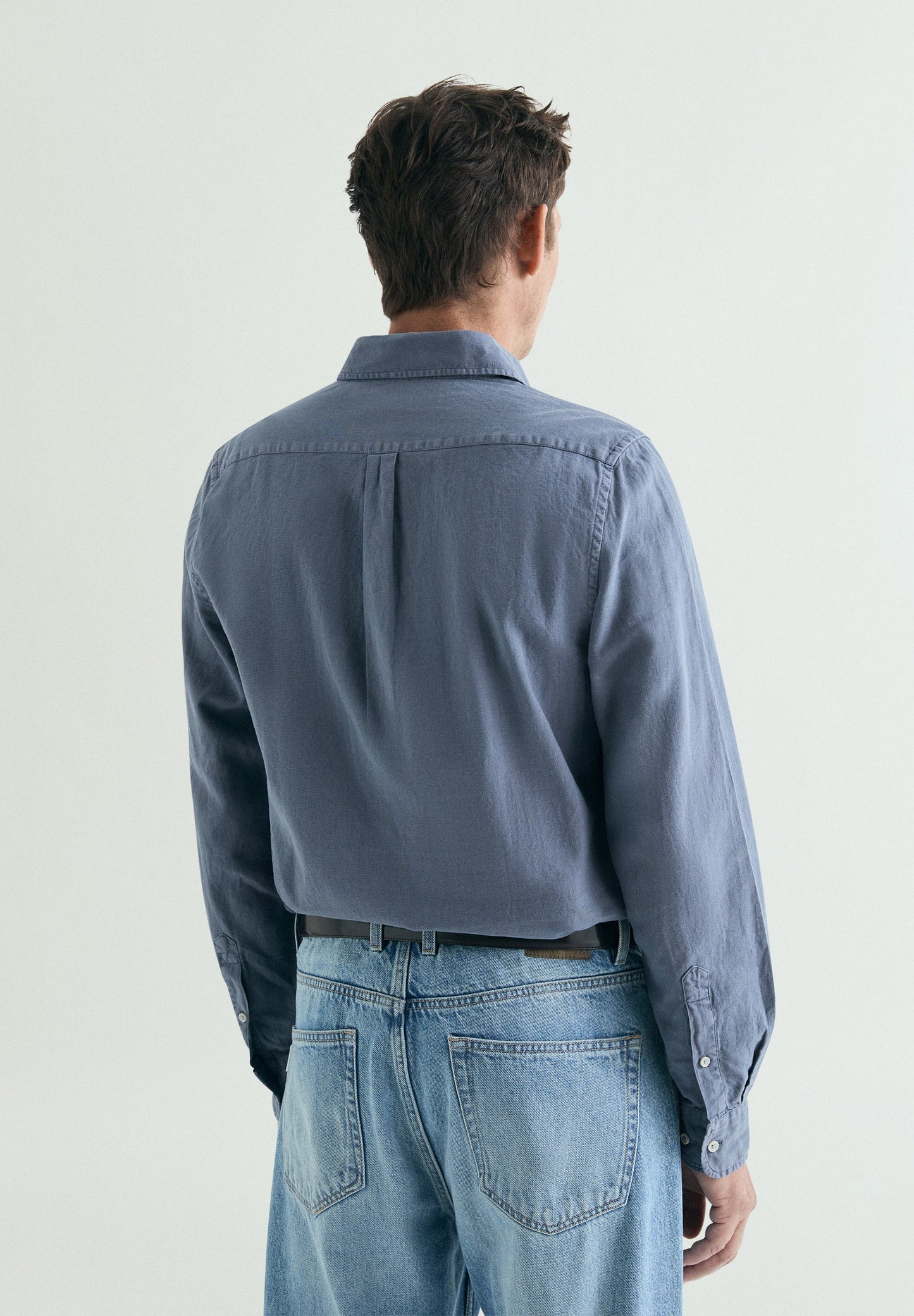REGULAR FIT LINEN POLO SHIRT