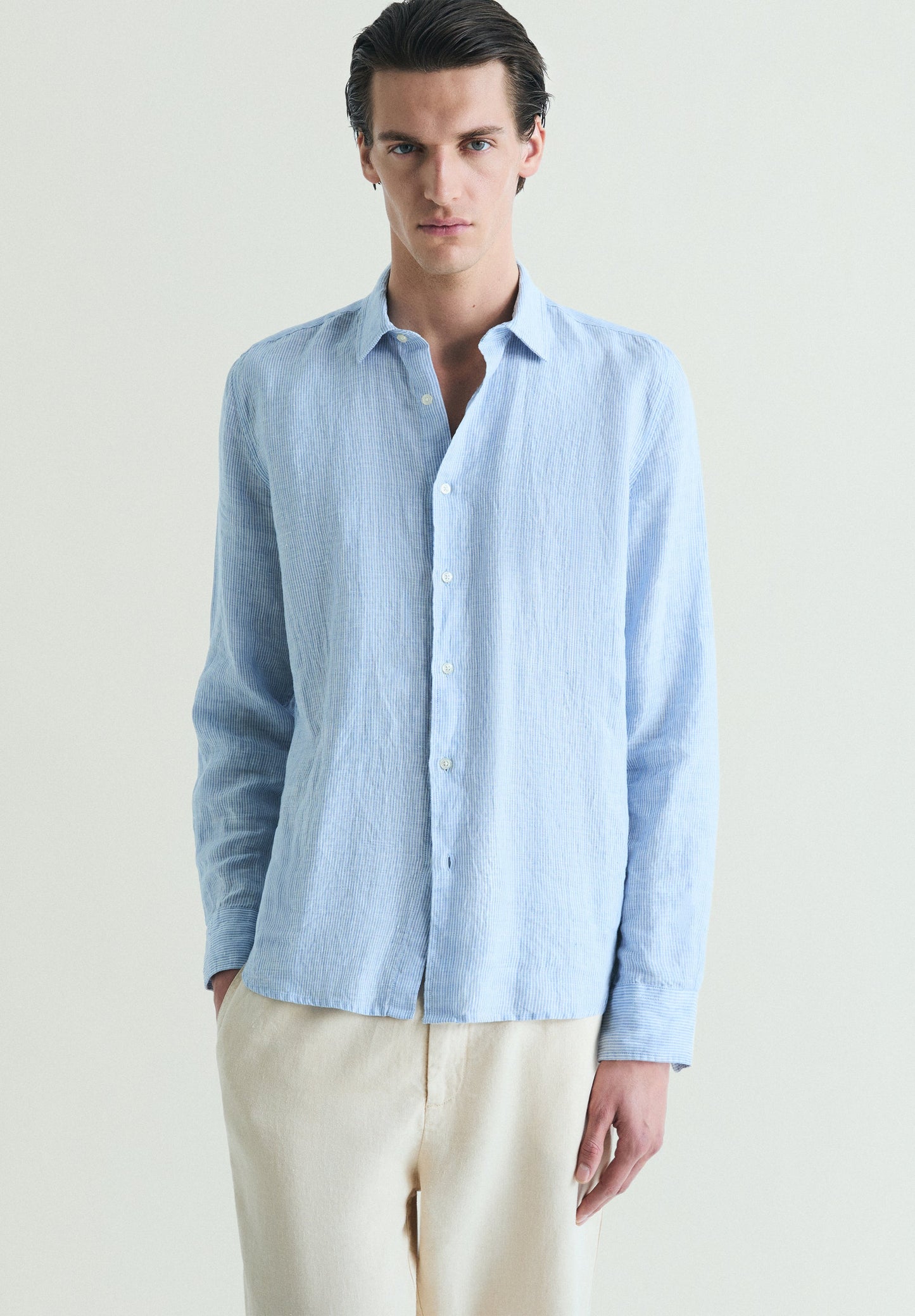 SLIM FIT LINEN SHIRT