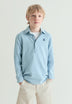 LONG SLEEVE DENIM POLO SHIRT