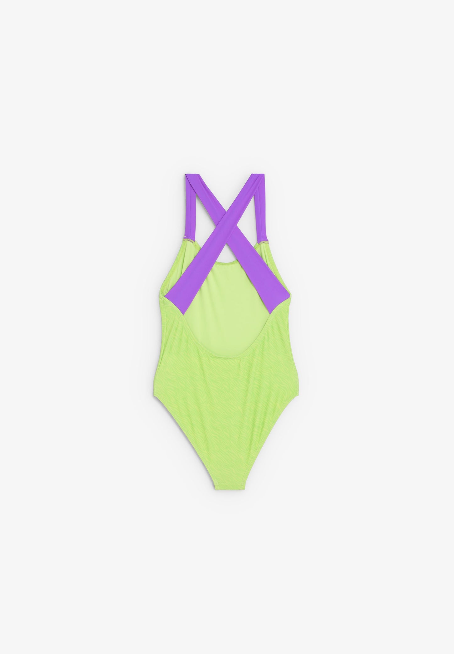 TWO-TONE ANIMAL PRINT SWIMSUIT