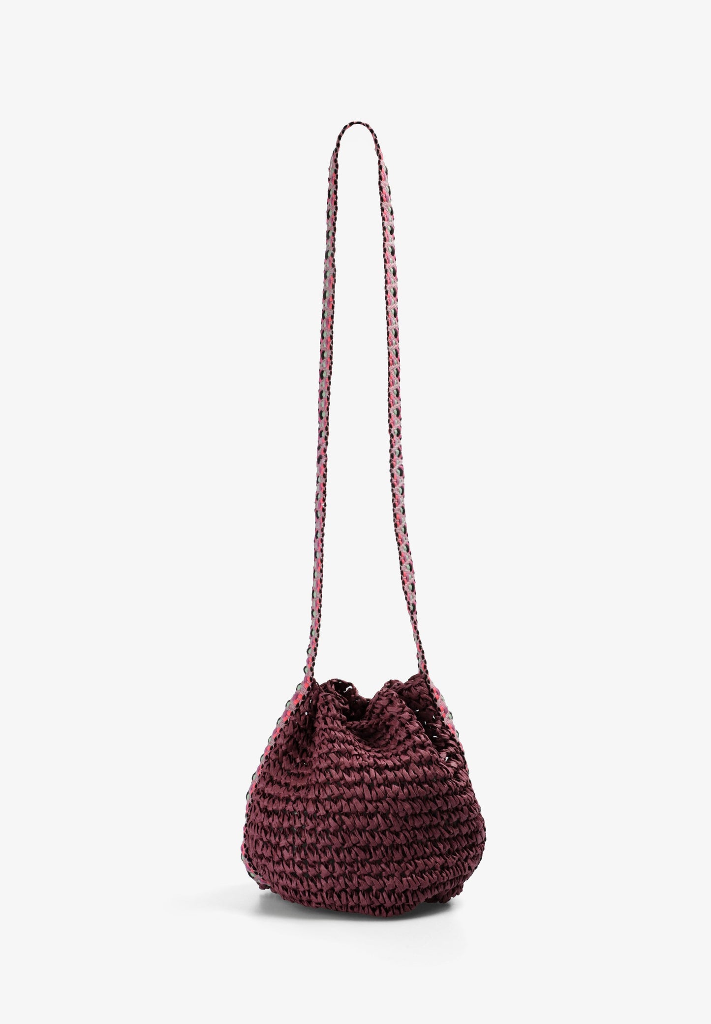 RAFFIA BUCKET BAG