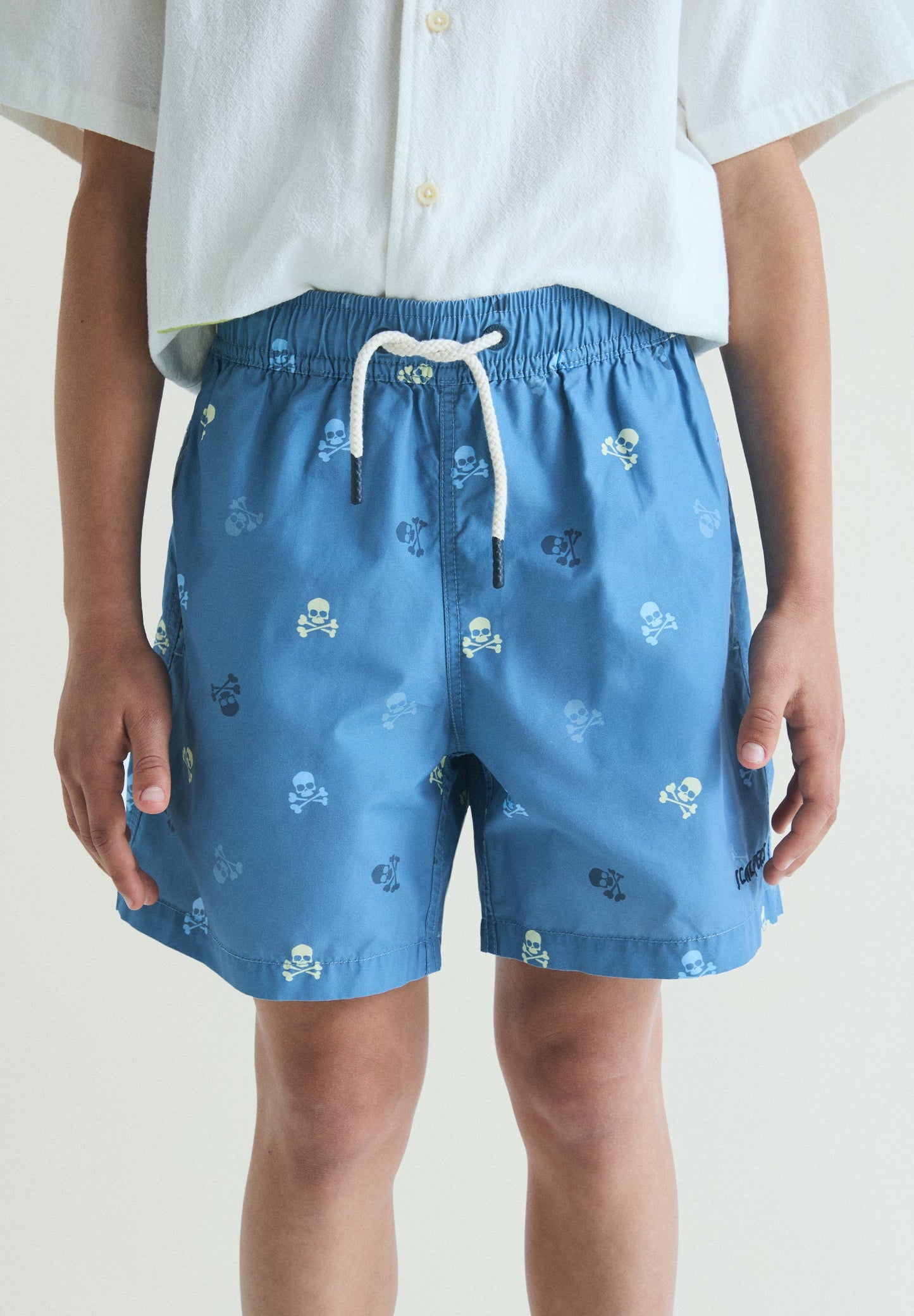 MULTI-COLOURED SKULL SWIMMING TRUNKS