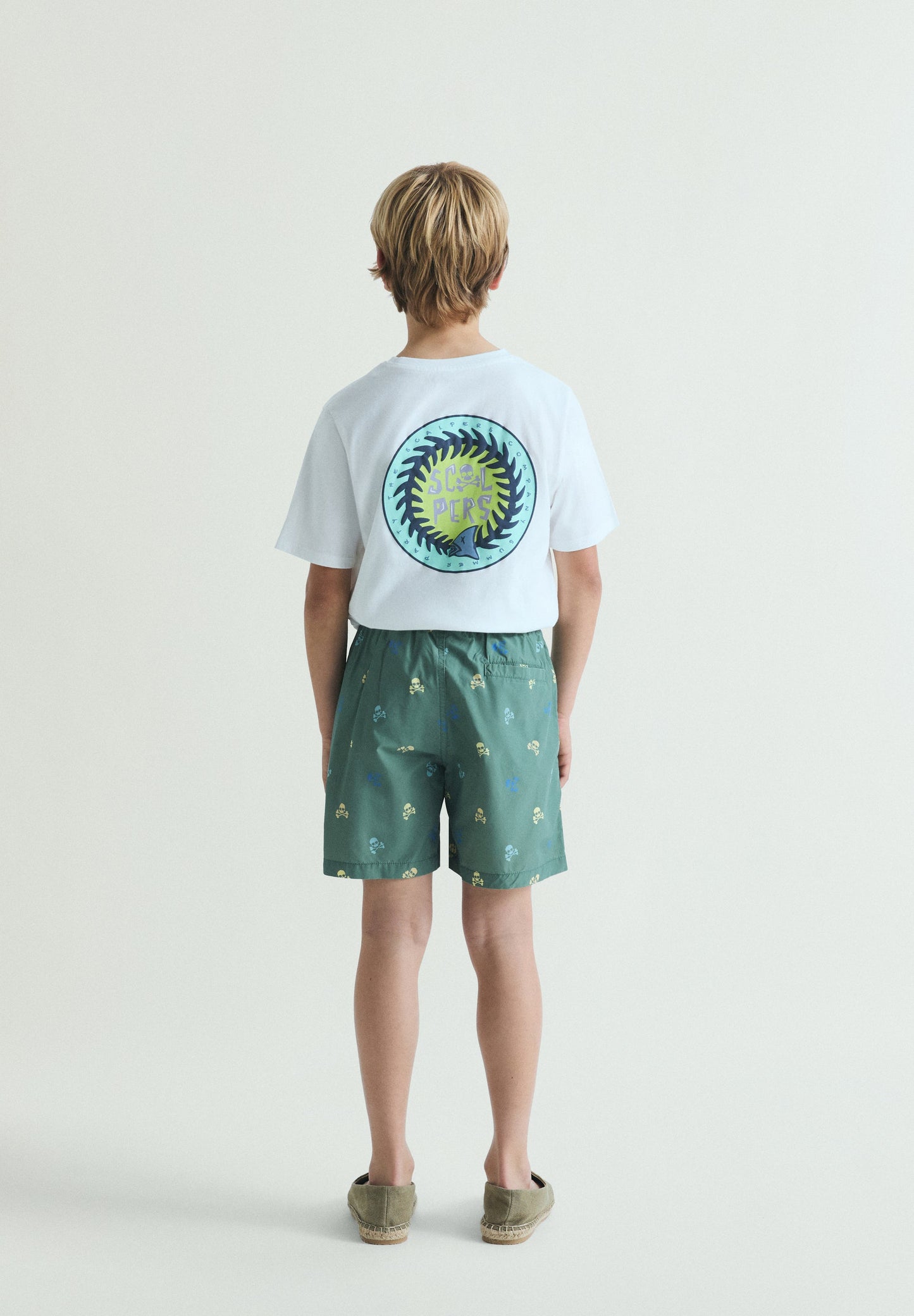 MULTI-COLOURED SKULL SWIMMING TRUNKS