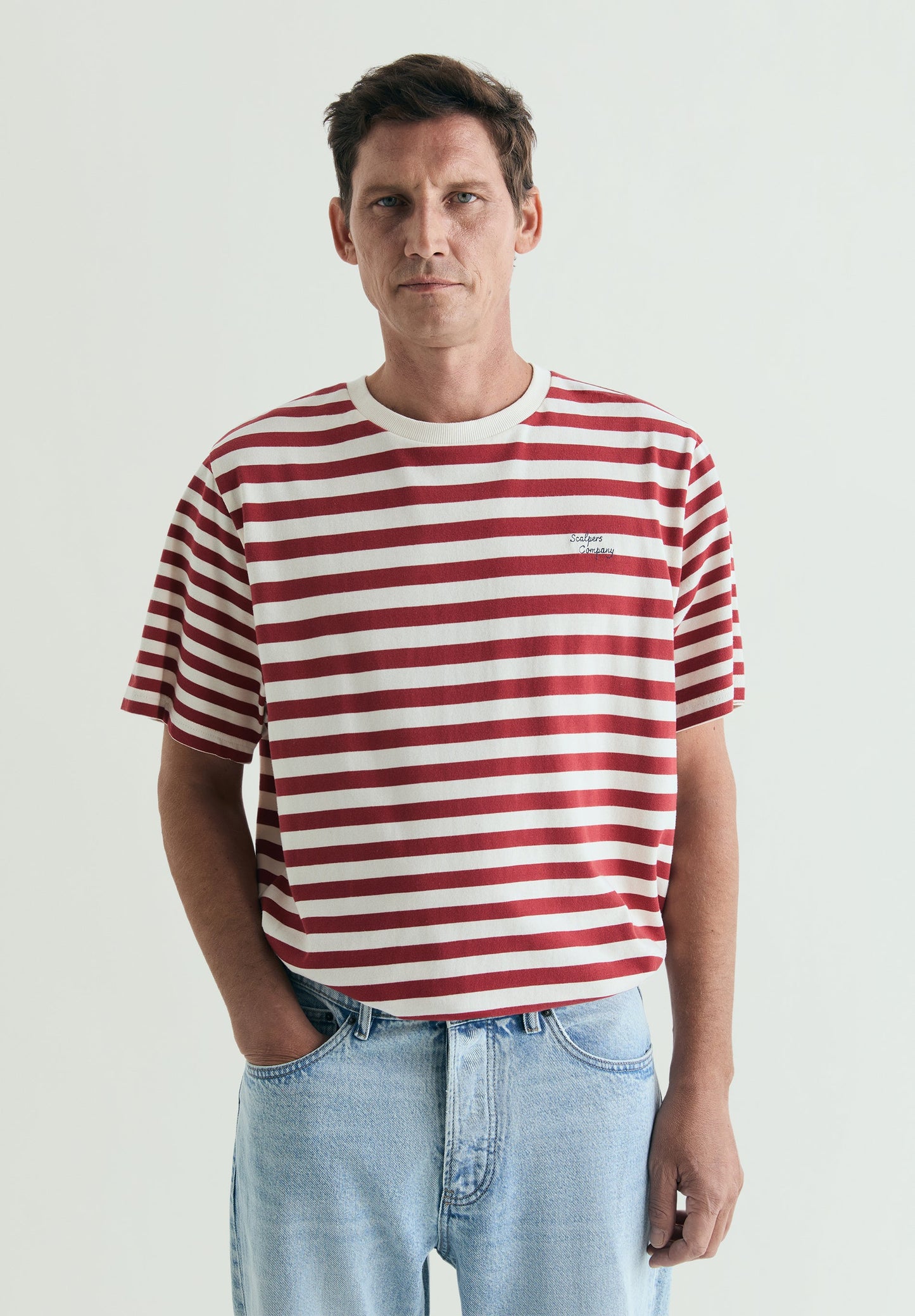 CONTRAST STRIPED T-SHIRT