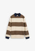 STRIPED SWEATSHIRT WITH CONTRAST COLLAR