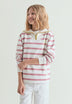 HIGH NECK STRIPED SWEATSHIRT