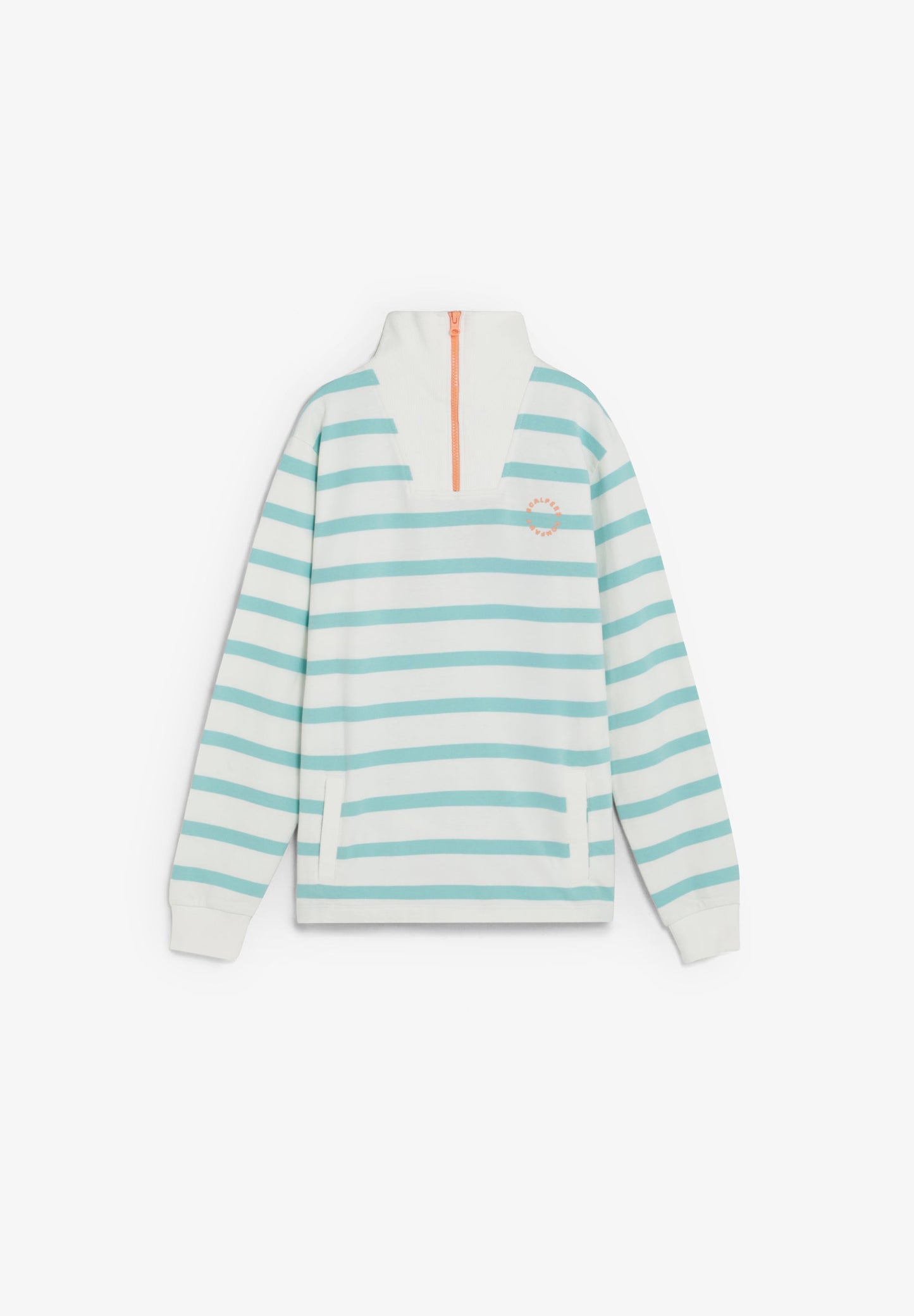HIGH NECK STRIPED SWEATSHIRT