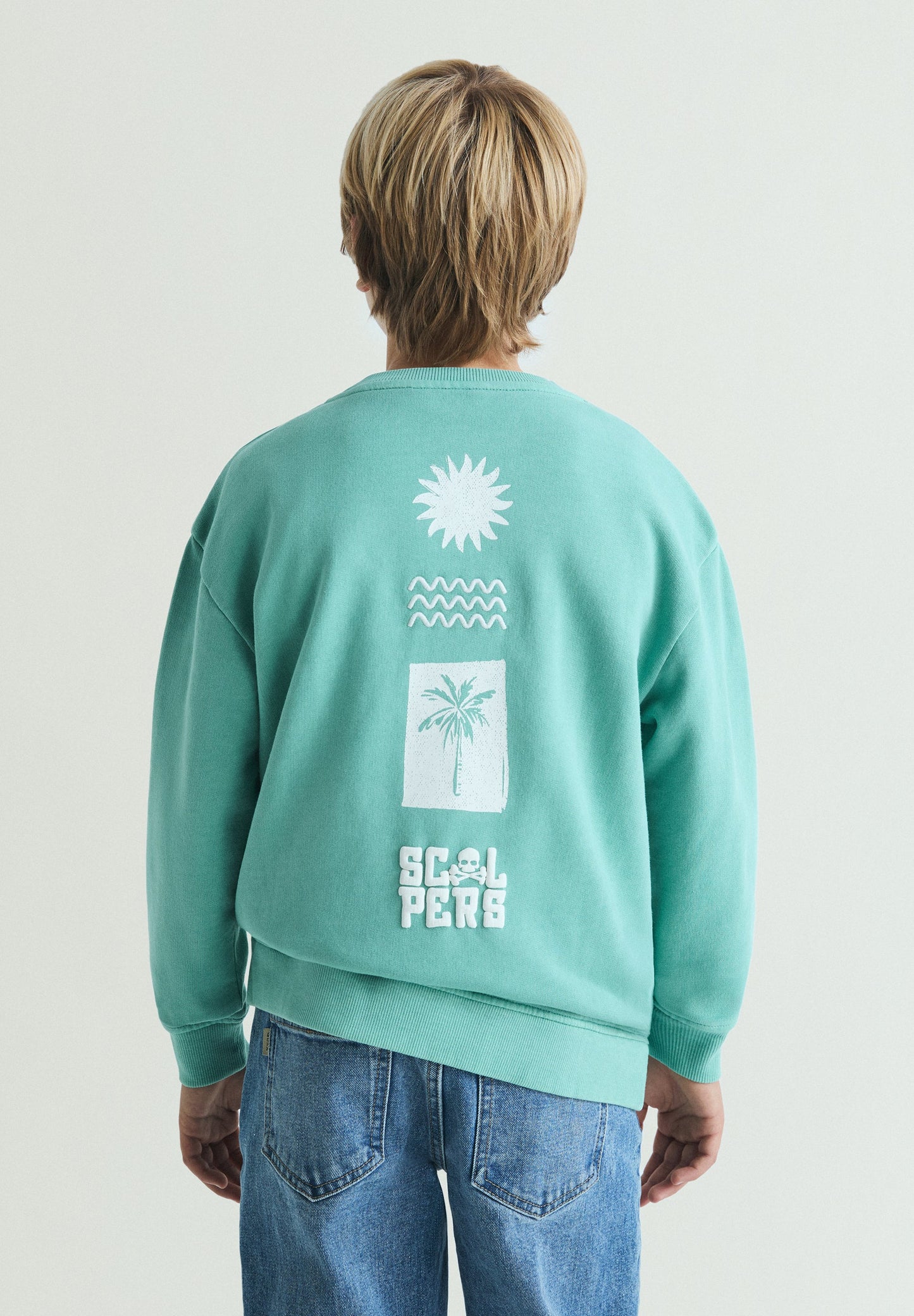 PALM PRINT SWEATSHIRT