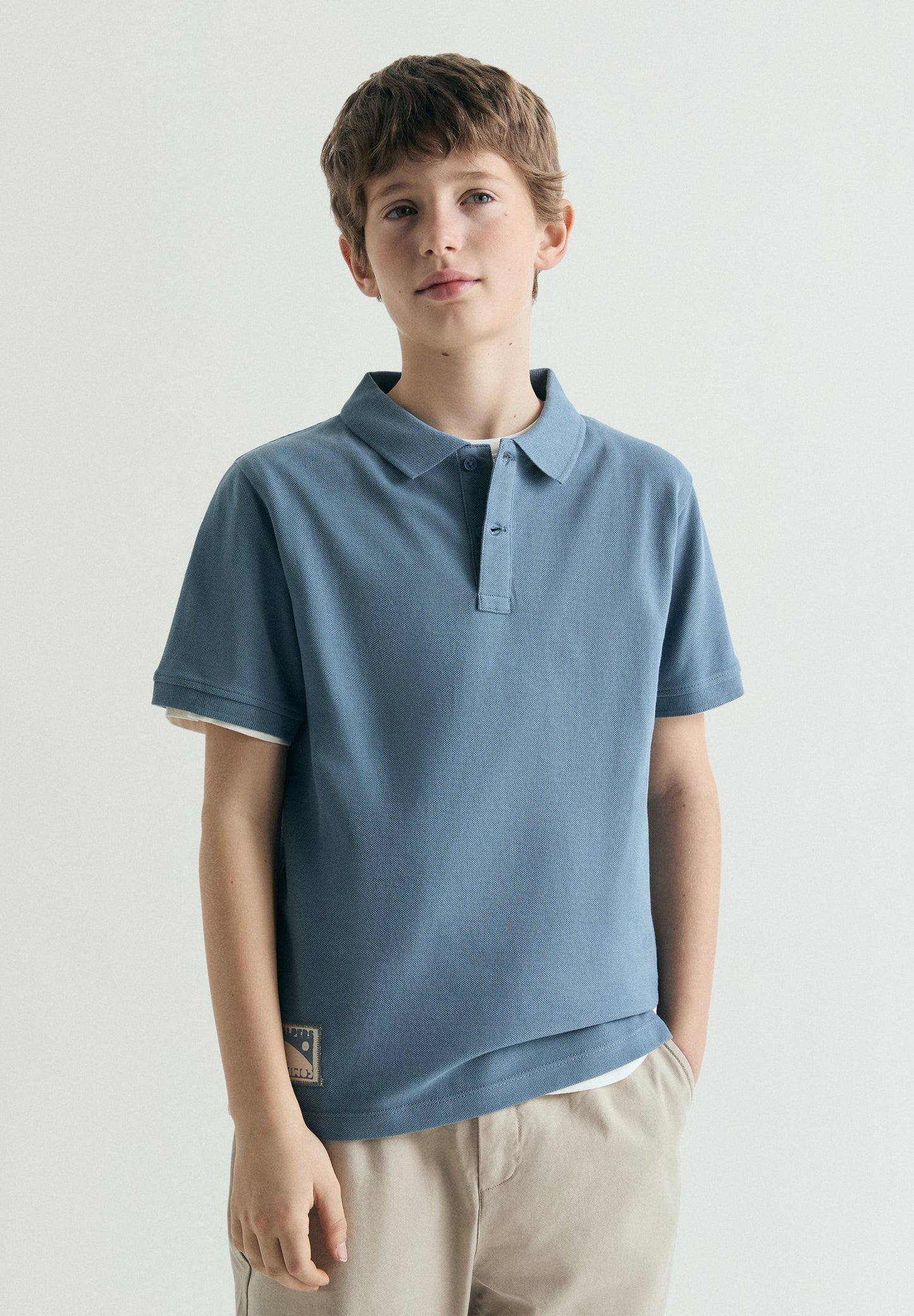 POLO SHIRT WITH CONTRAST EMBROIDERED SKULL