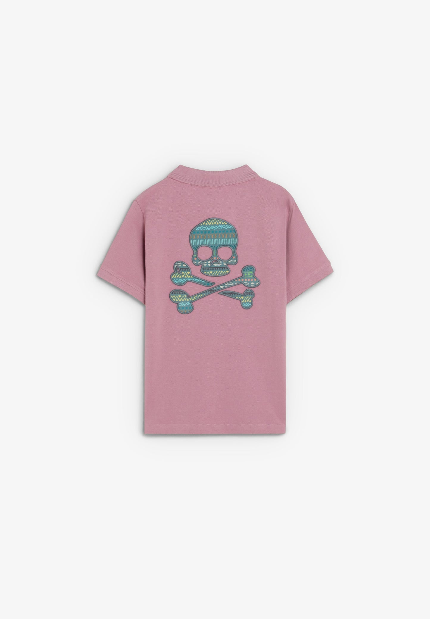 POLO SHIRT WITH CONTRAST EMBROIDERED SKULL
