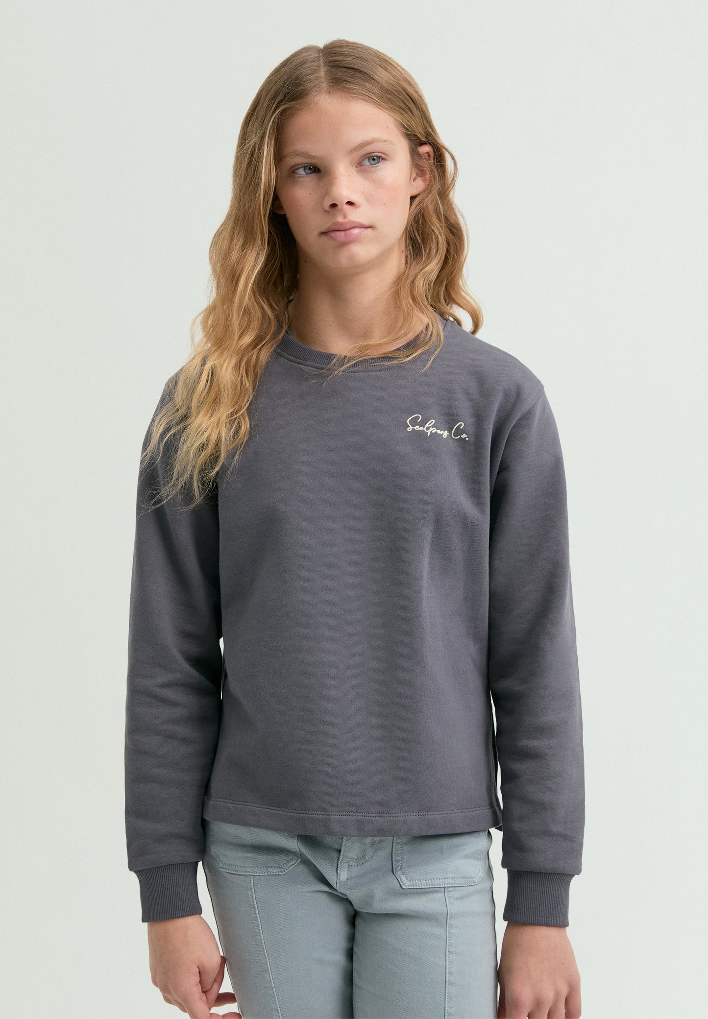 SWEATSHIRT WITH CONTRAST EMBROIDERY