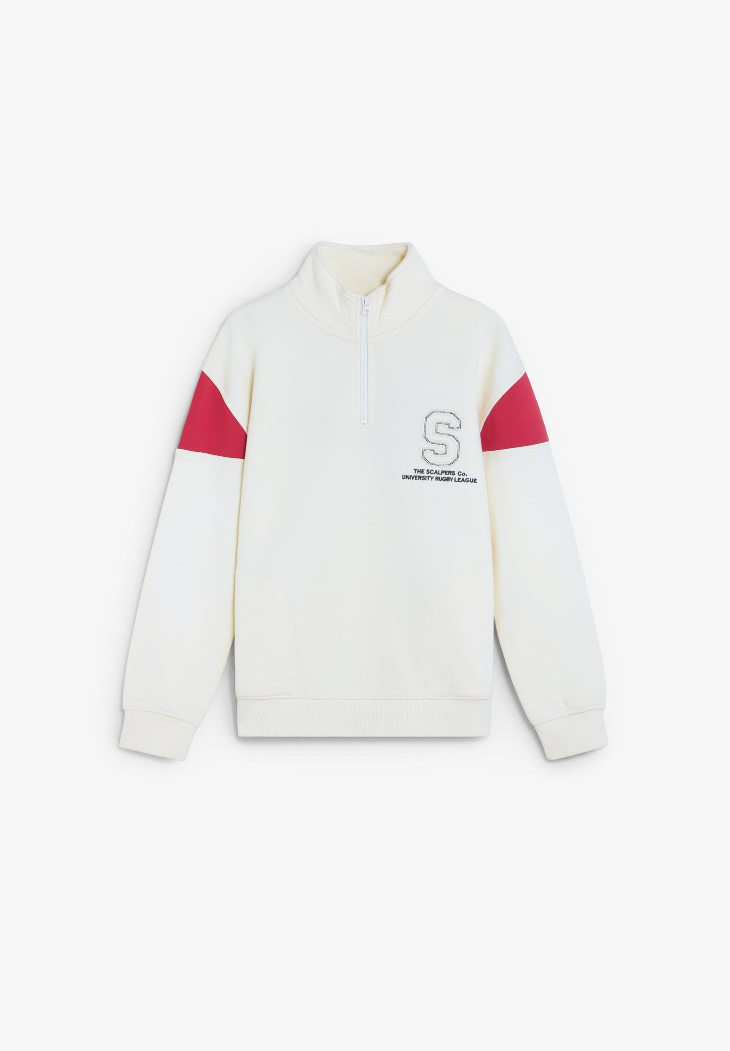 HIGH NECK ZIP-UP SWEATSHIRT