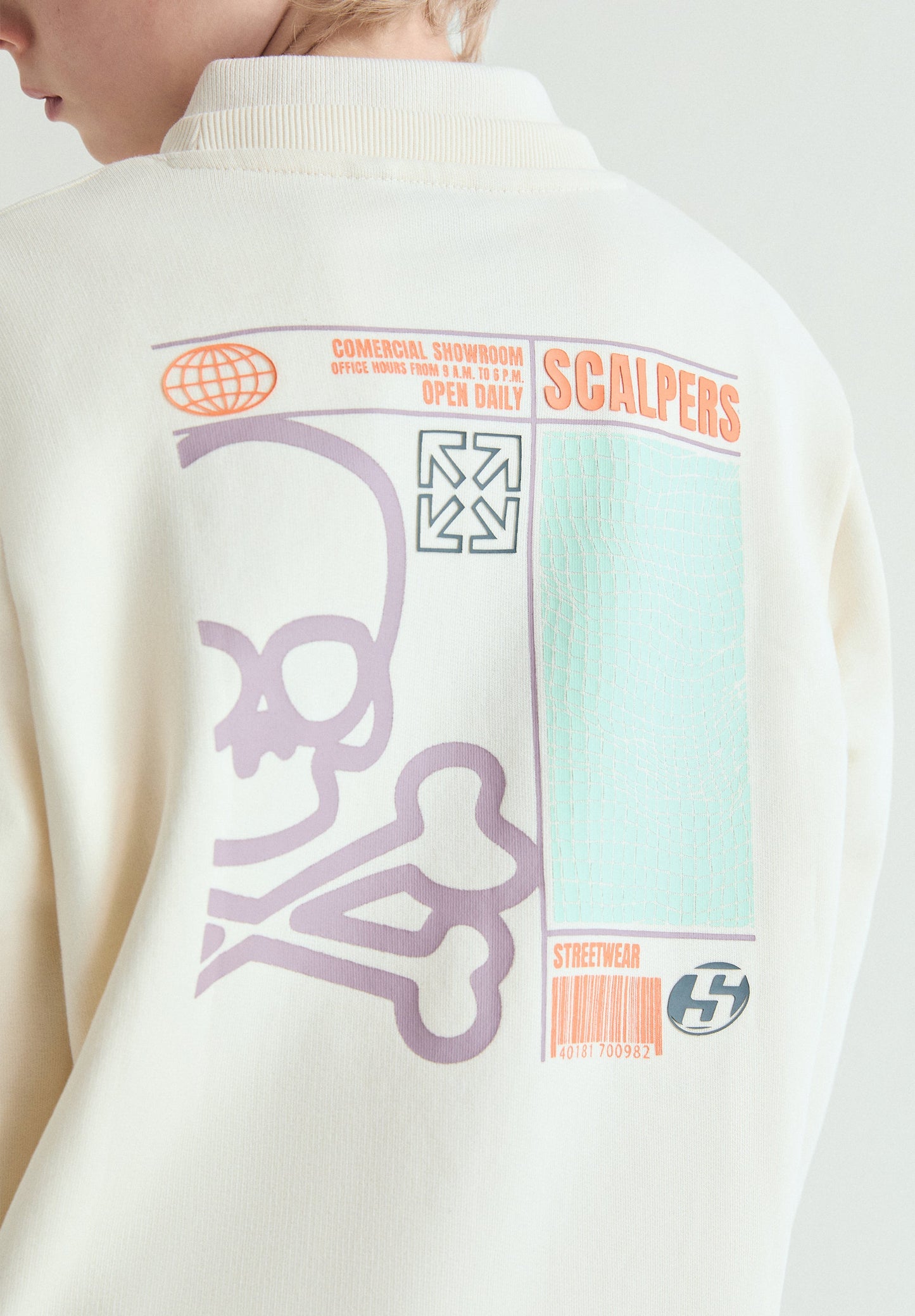 PRINTED SKULL HOODIE
