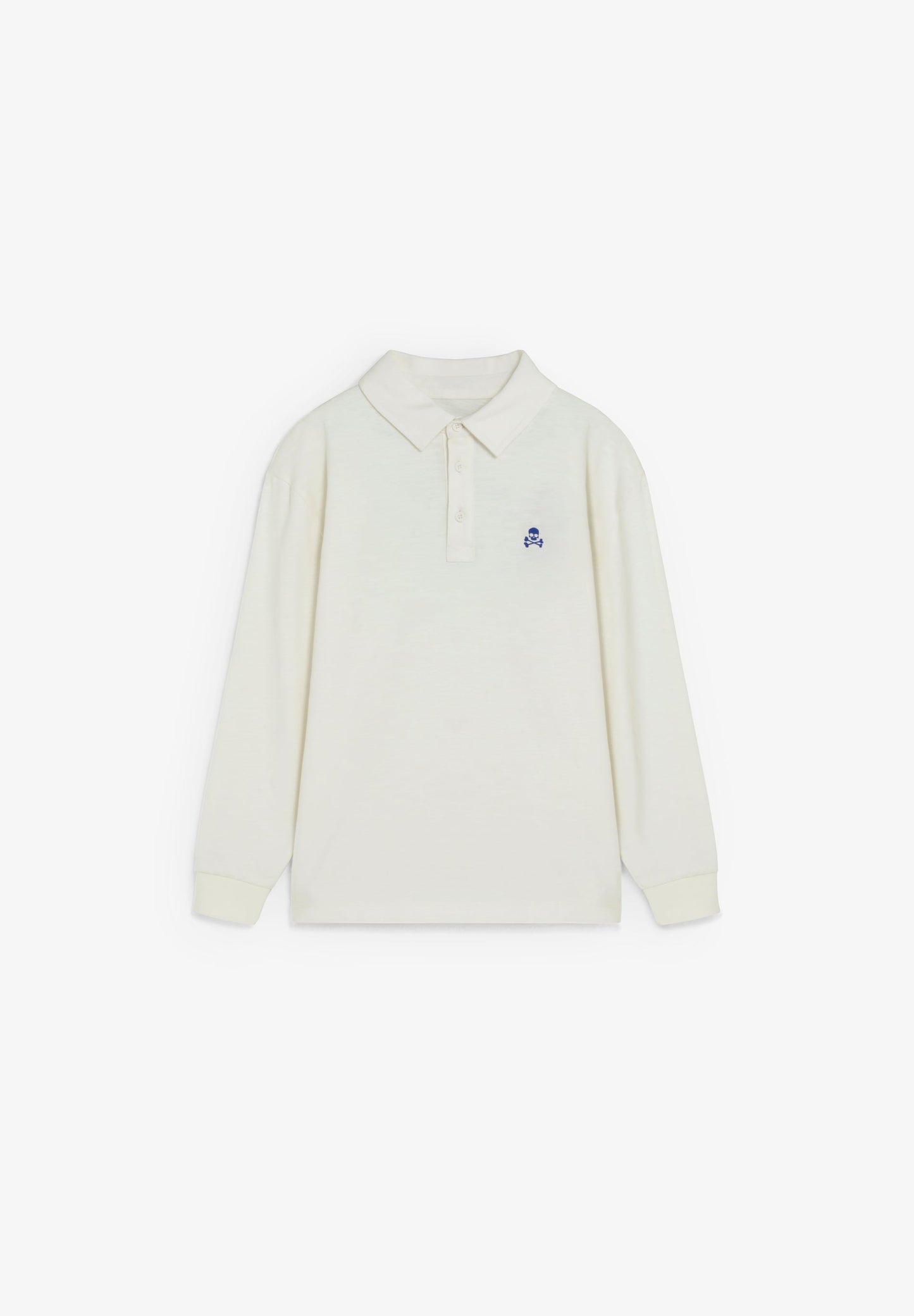 LONG SLEEVE POLO SHIRT WITH CONTRAST PRINT